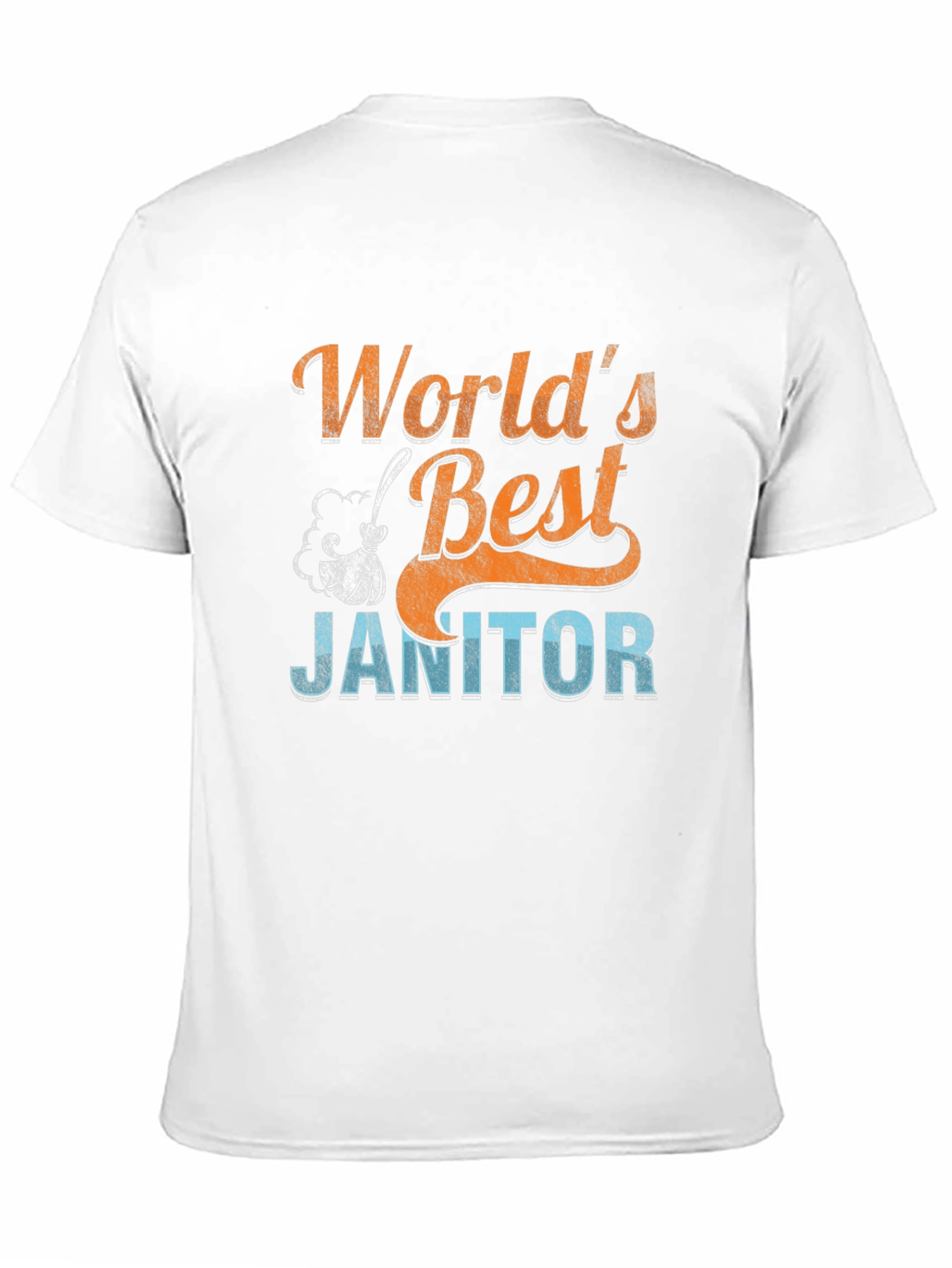 Worlds Best Janitor Black Graphic T-Shirt