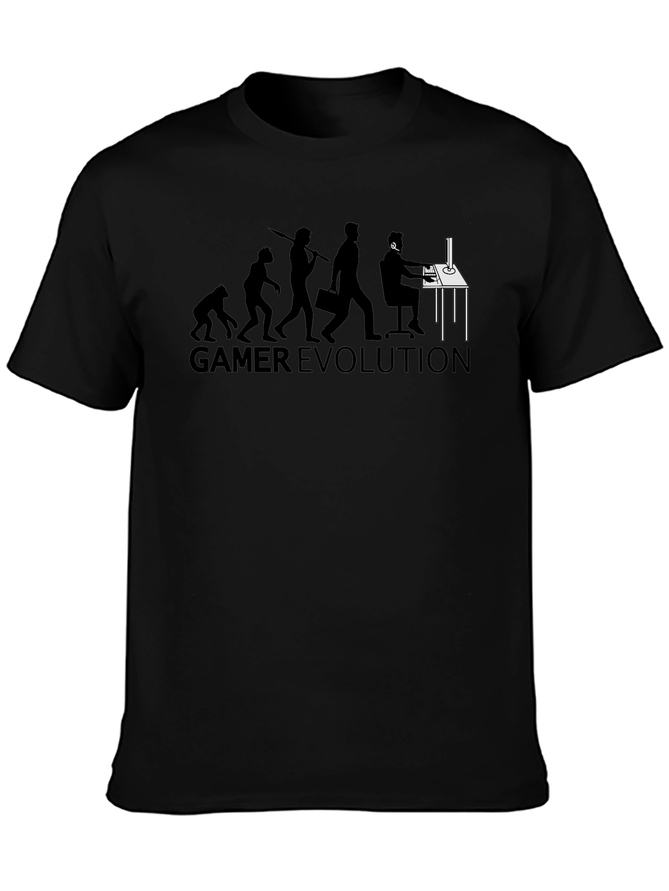 Gamer Evolution Black T-Shirt - Geeky Style