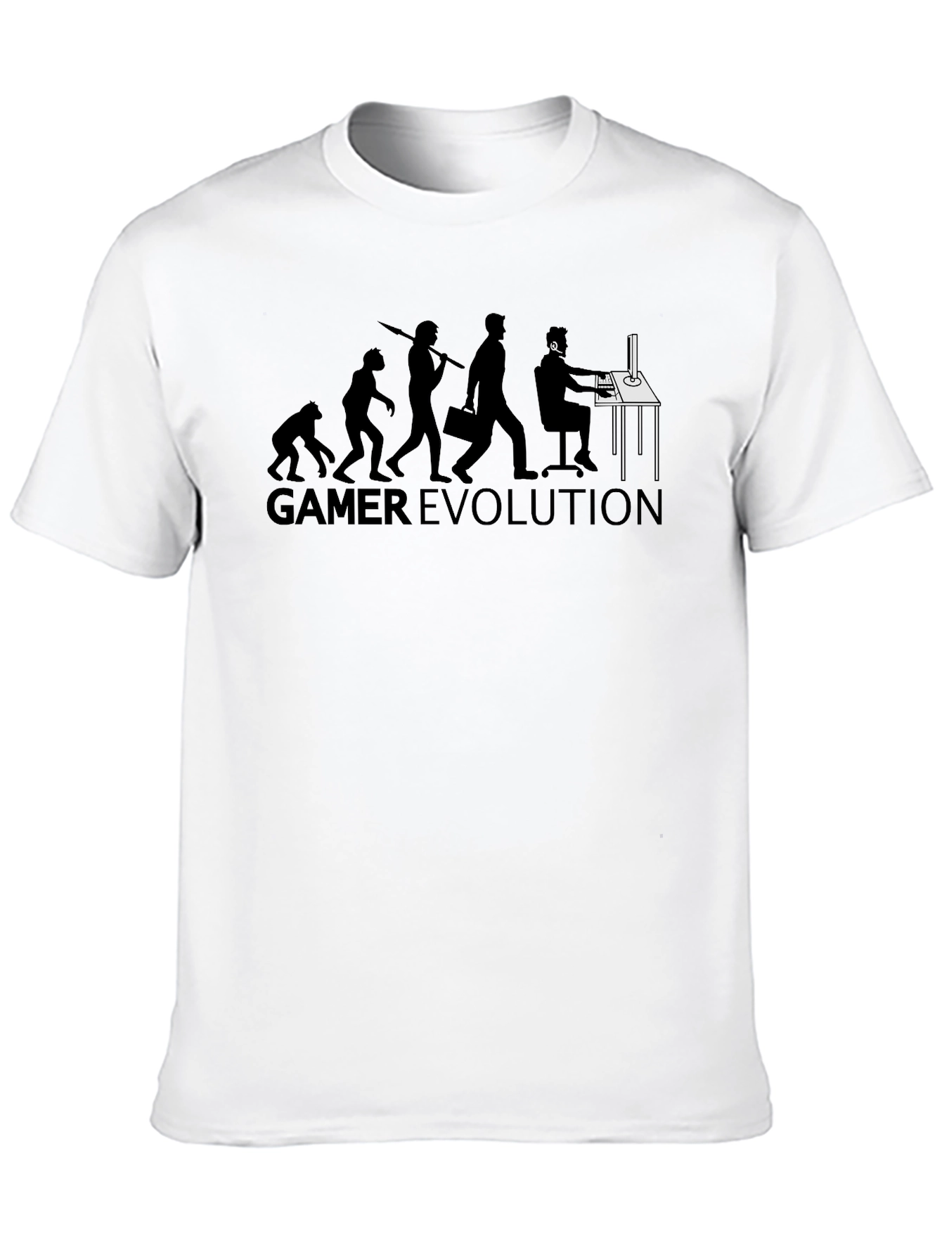 Gamer Evolution Black T-Shirt - Geeky Style