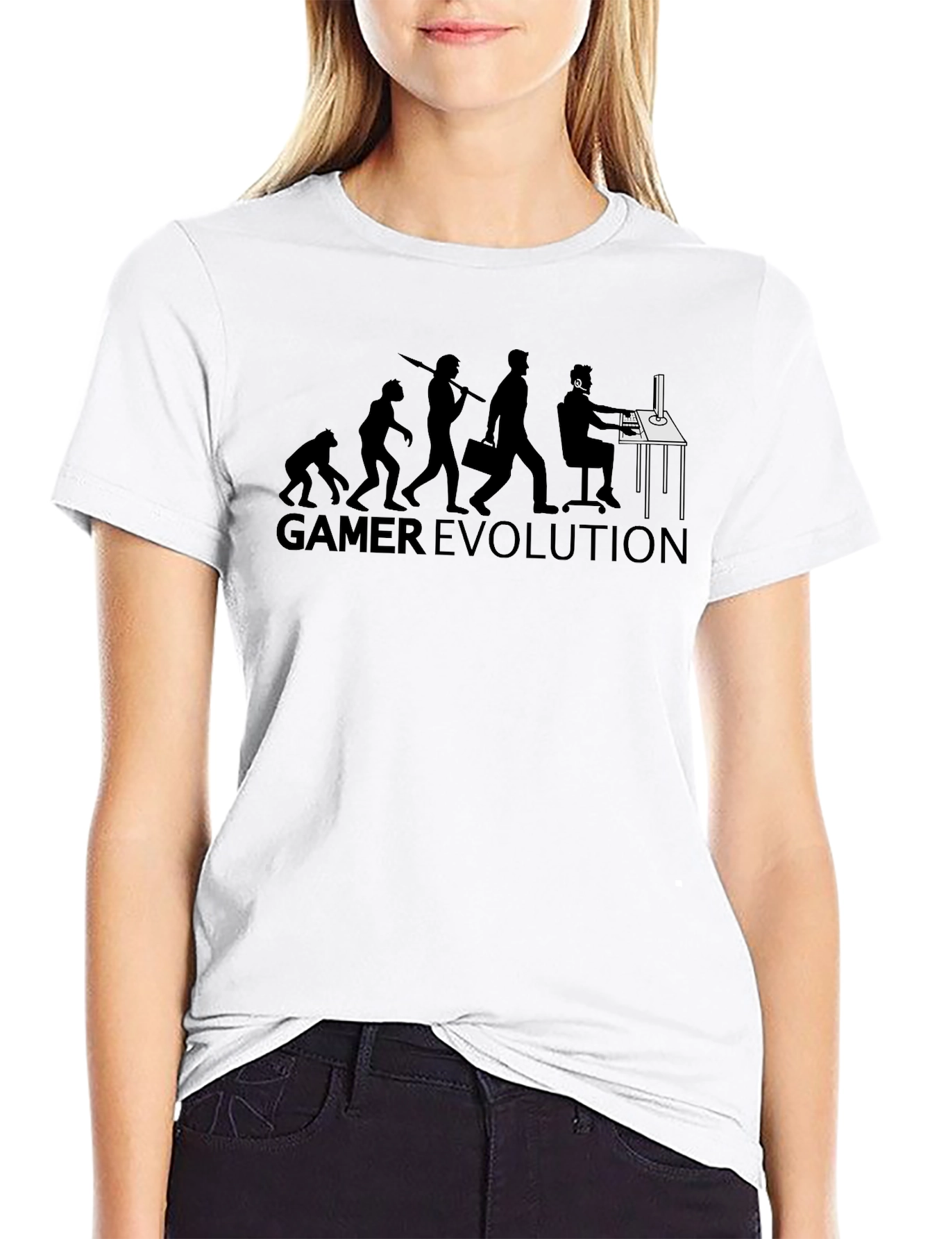 Gamer Evolution Black T-Shirt - Geeky Style