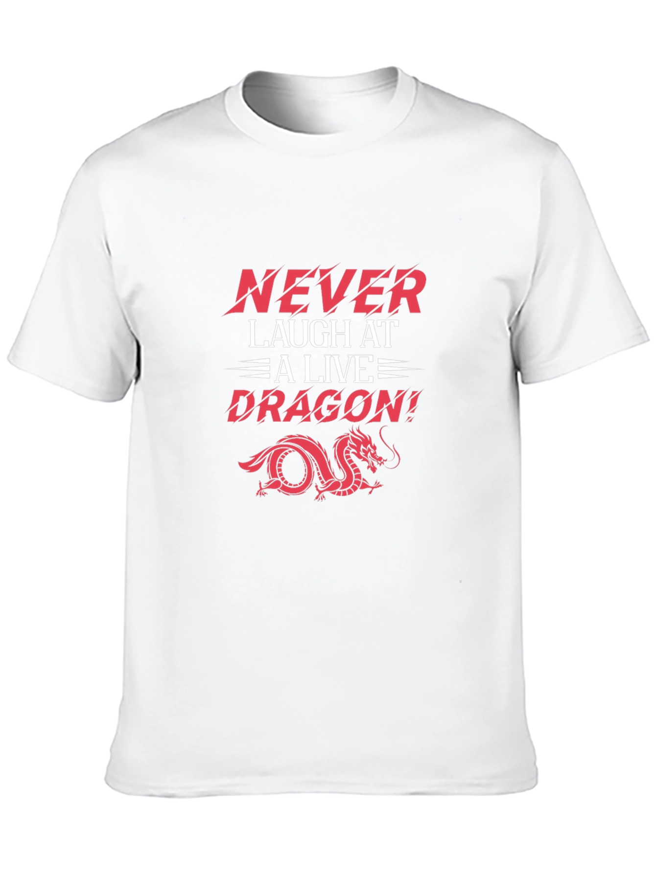 Never Laugh Dragon Graphic Tee