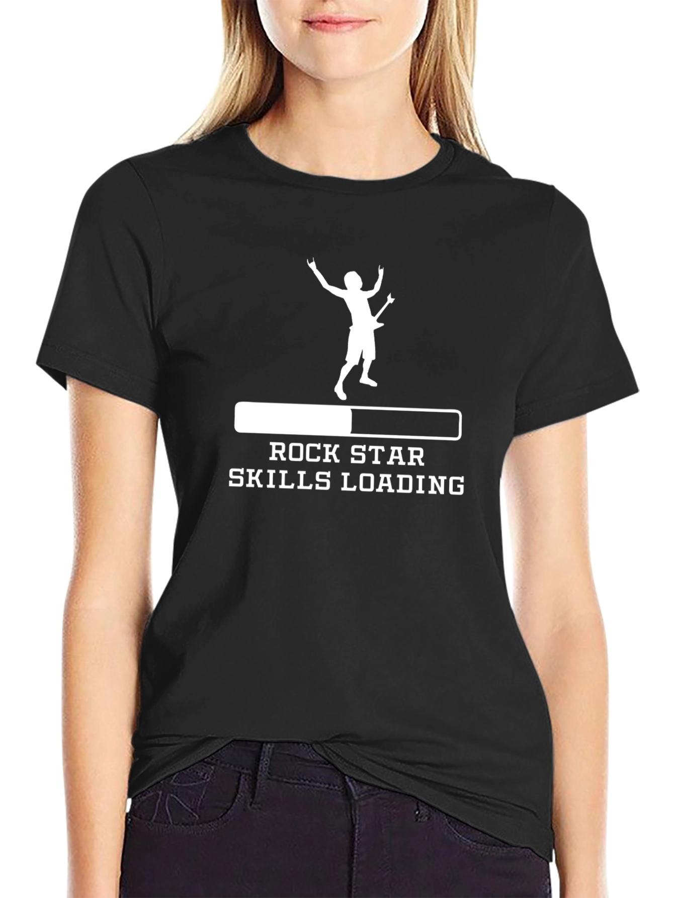Rock Star Skills Loading Graphic Tee - Black