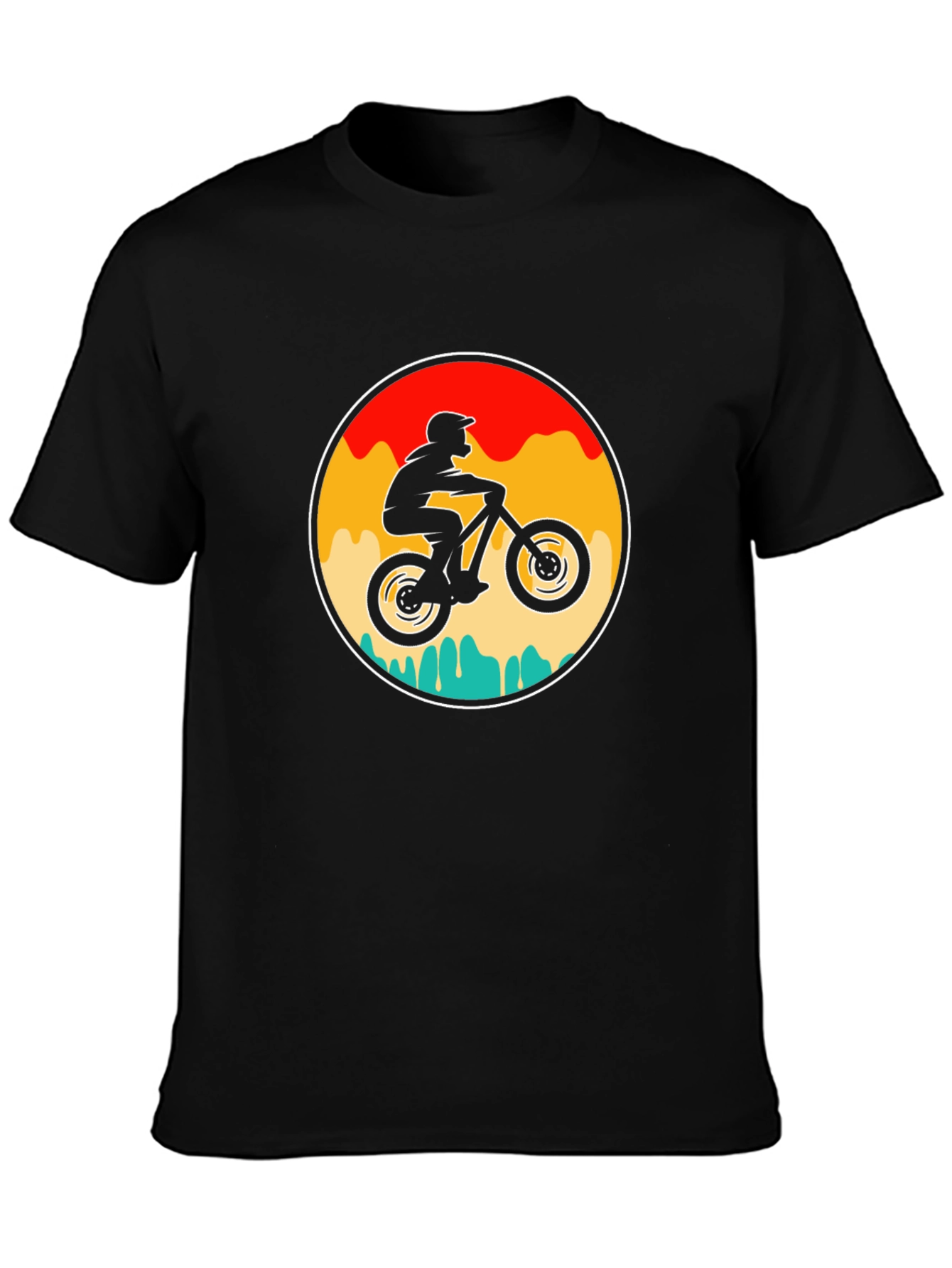 Mountain Biker Graphic Tee - Retro Style