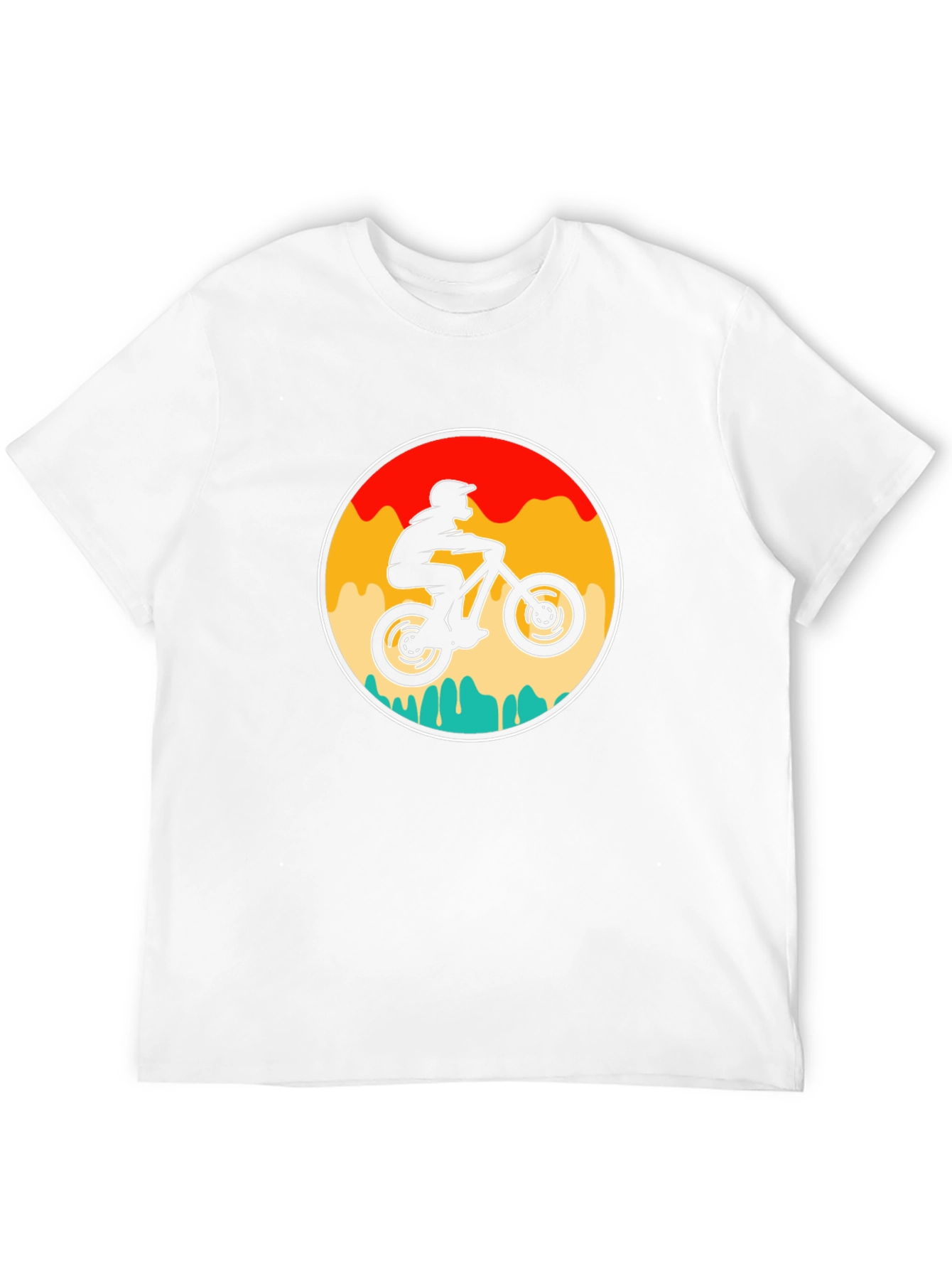 Mountain Biker Graphic Tee - Retro Style