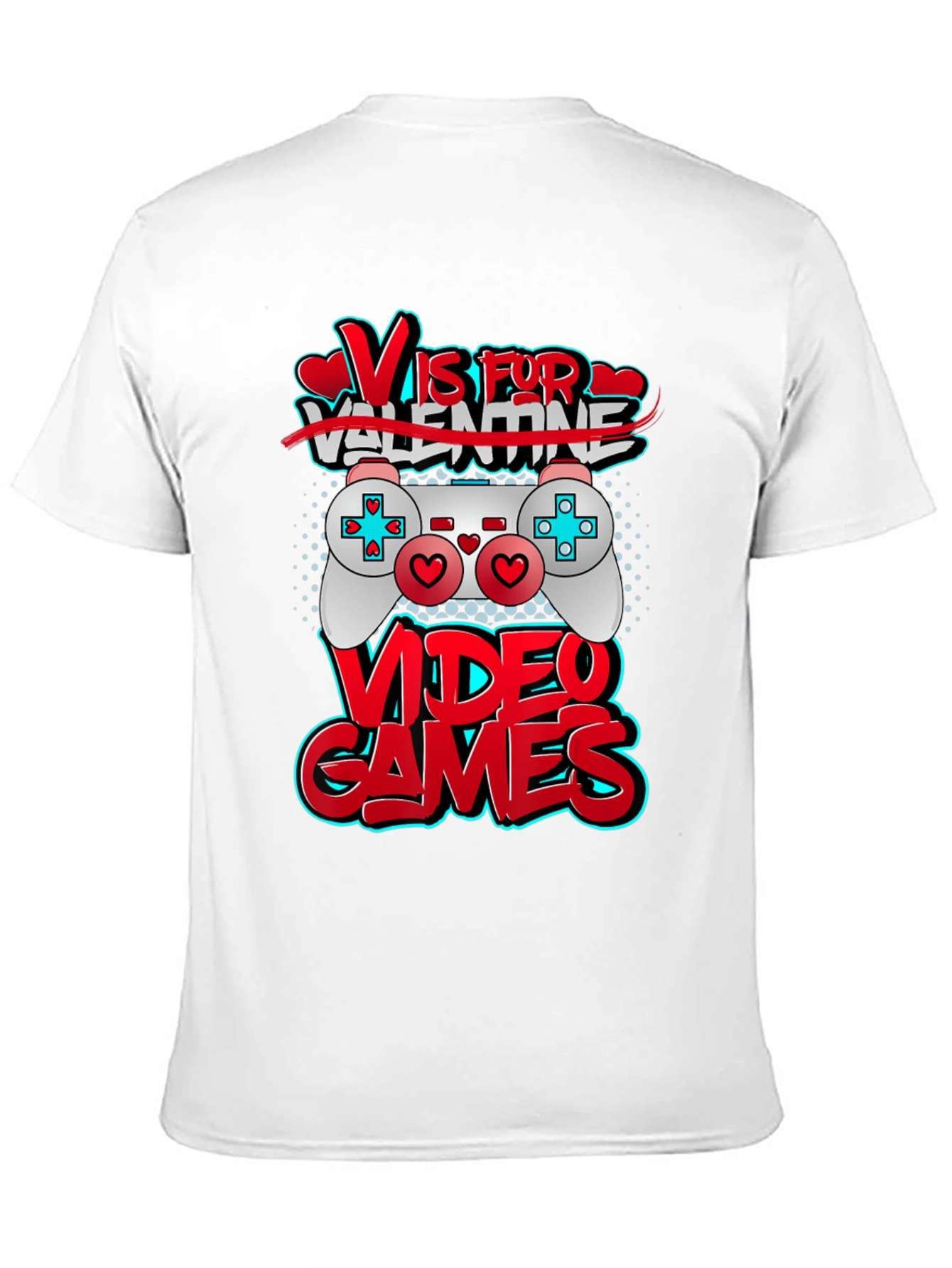 V is for Video Games Black T-Shirt