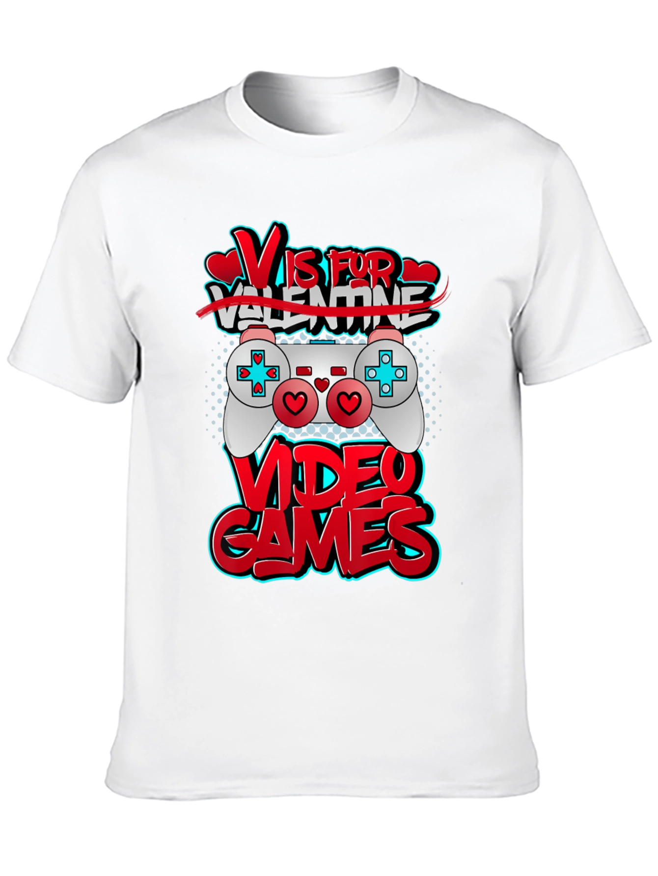 V is for Video Games Black T-Shirt