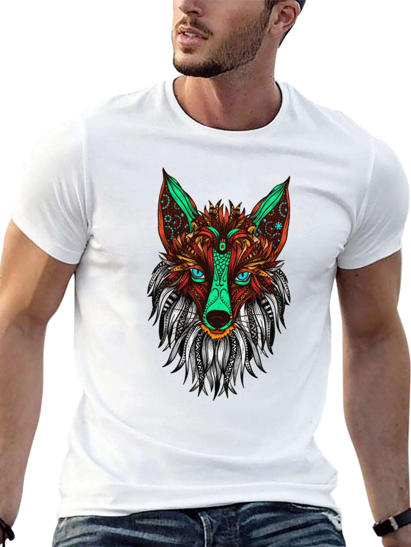 Fox Graphic Print Mens Black T-shirt