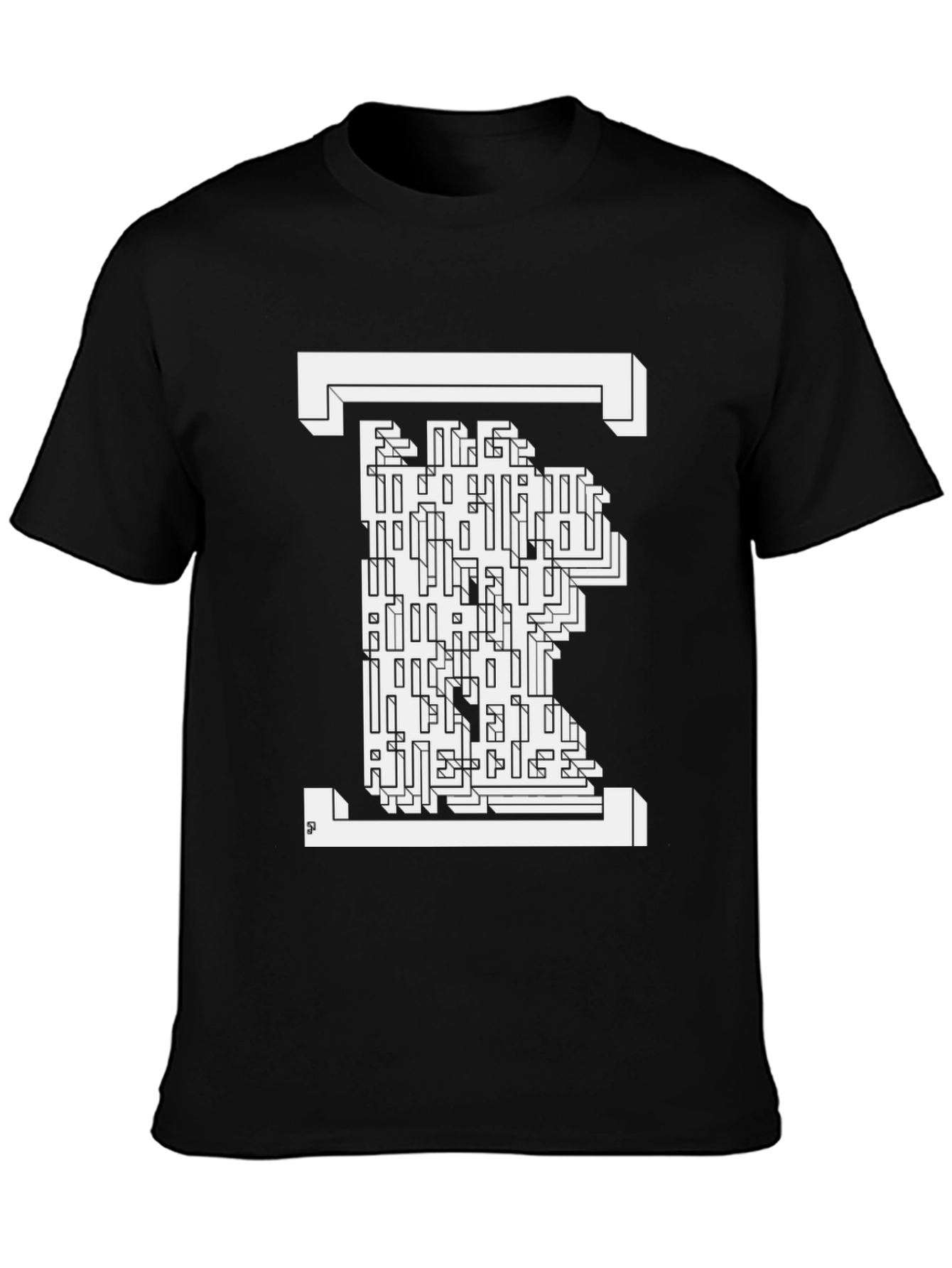 Abstract Maze Graphic T-Shirt