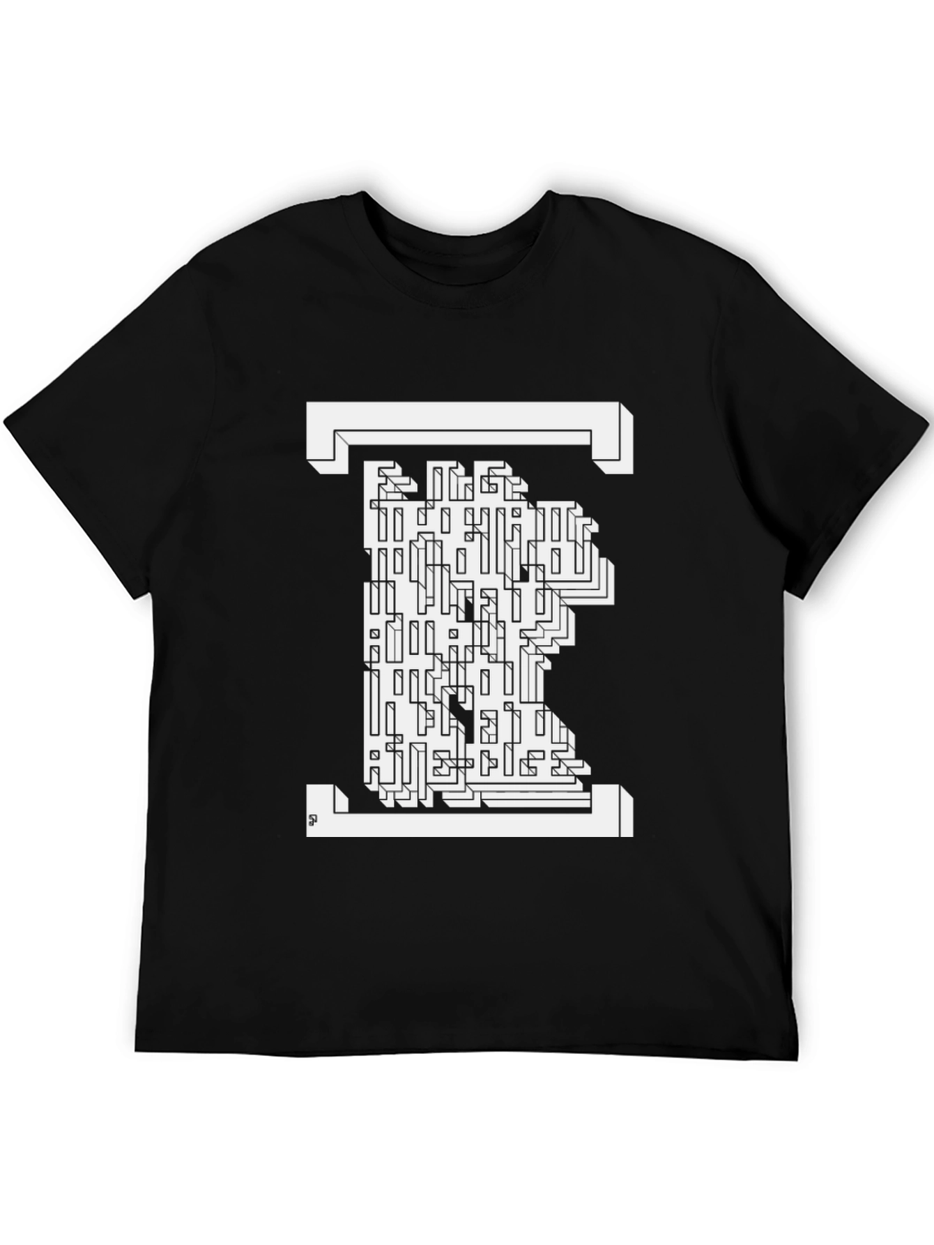 Abstract Maze Graphic T-Shirt