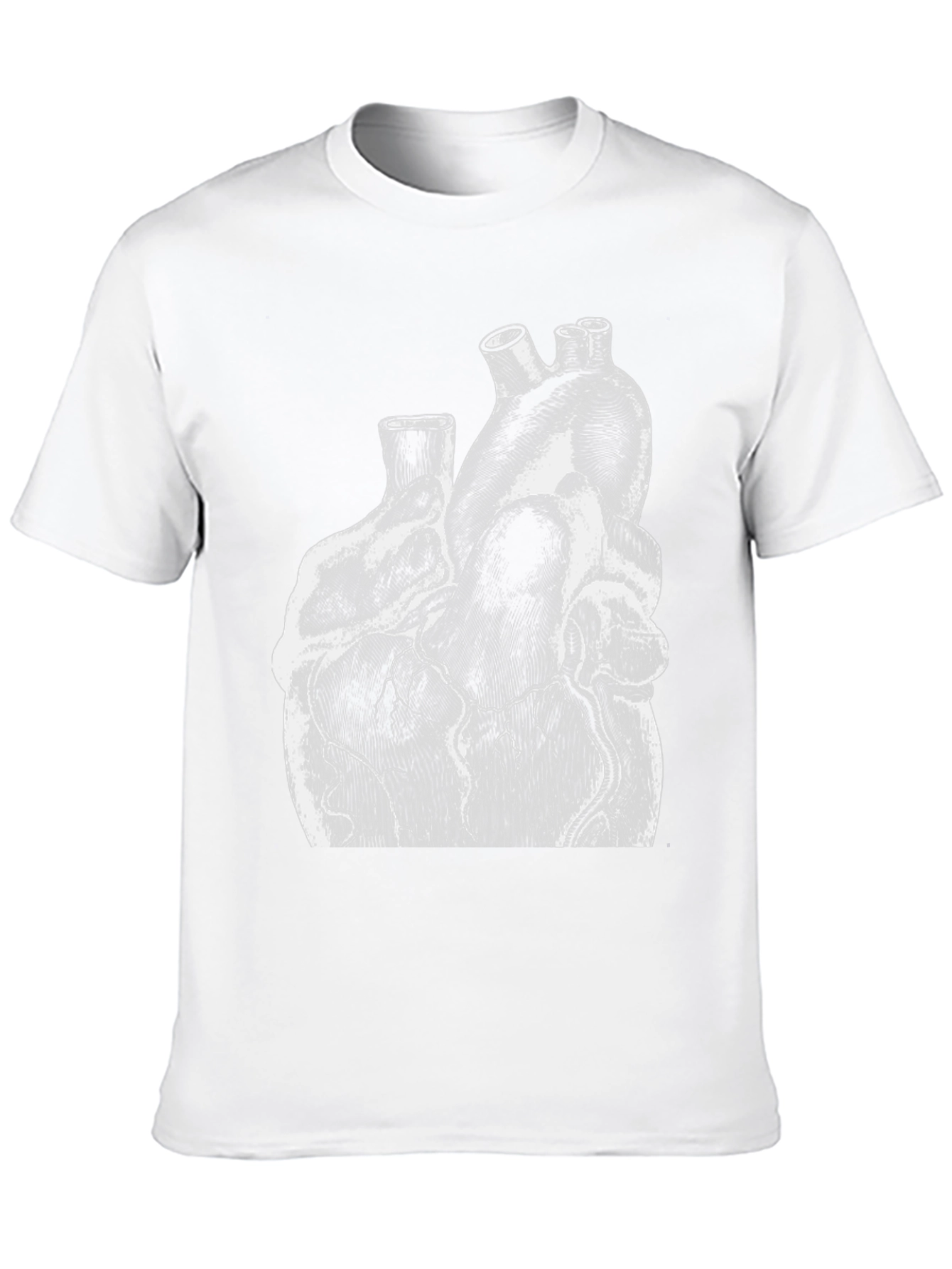 Anatomical Heart Graphic Print Black T-Shirt