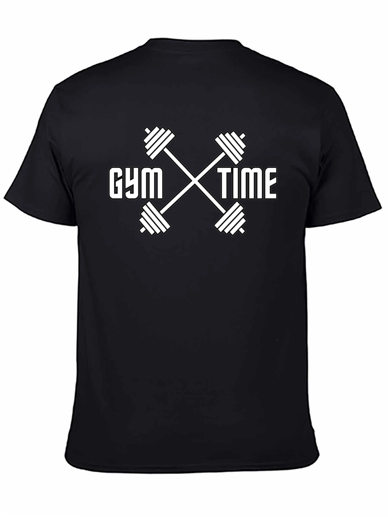 Gym Time Black Graphic Tee - Workout Motivation