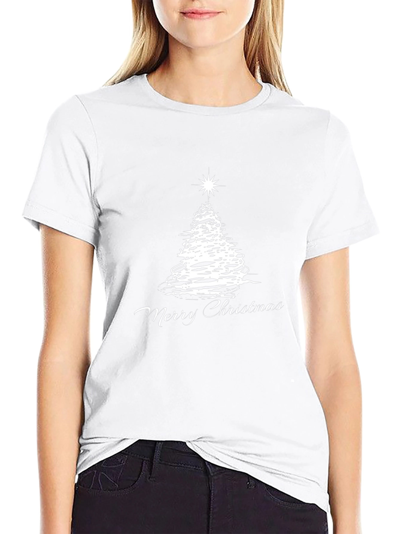 Christmas Tree Graphic Tee - Festive Holiday Shirt