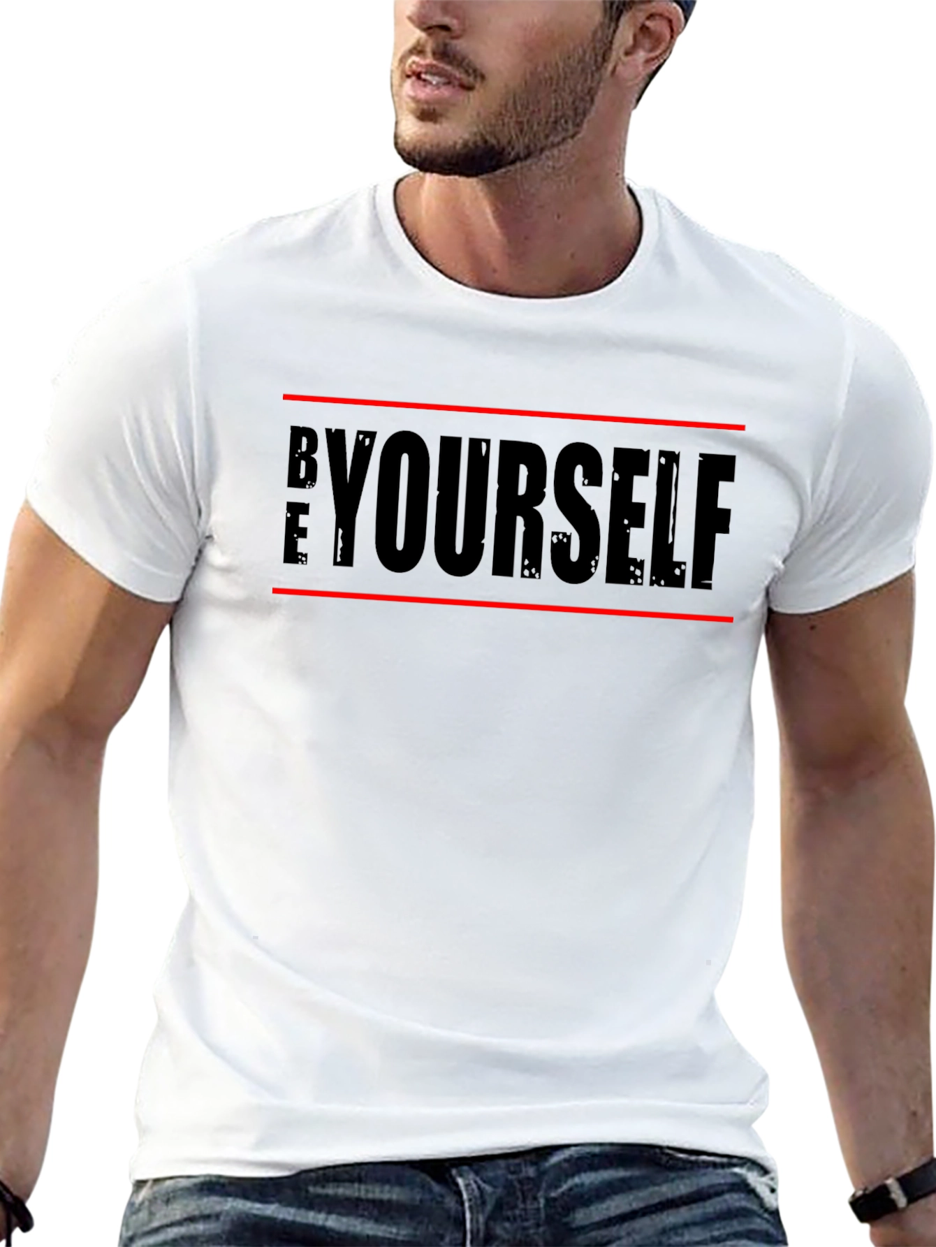 Be Yourself Graphic Tee - Mens Black T-Shirt