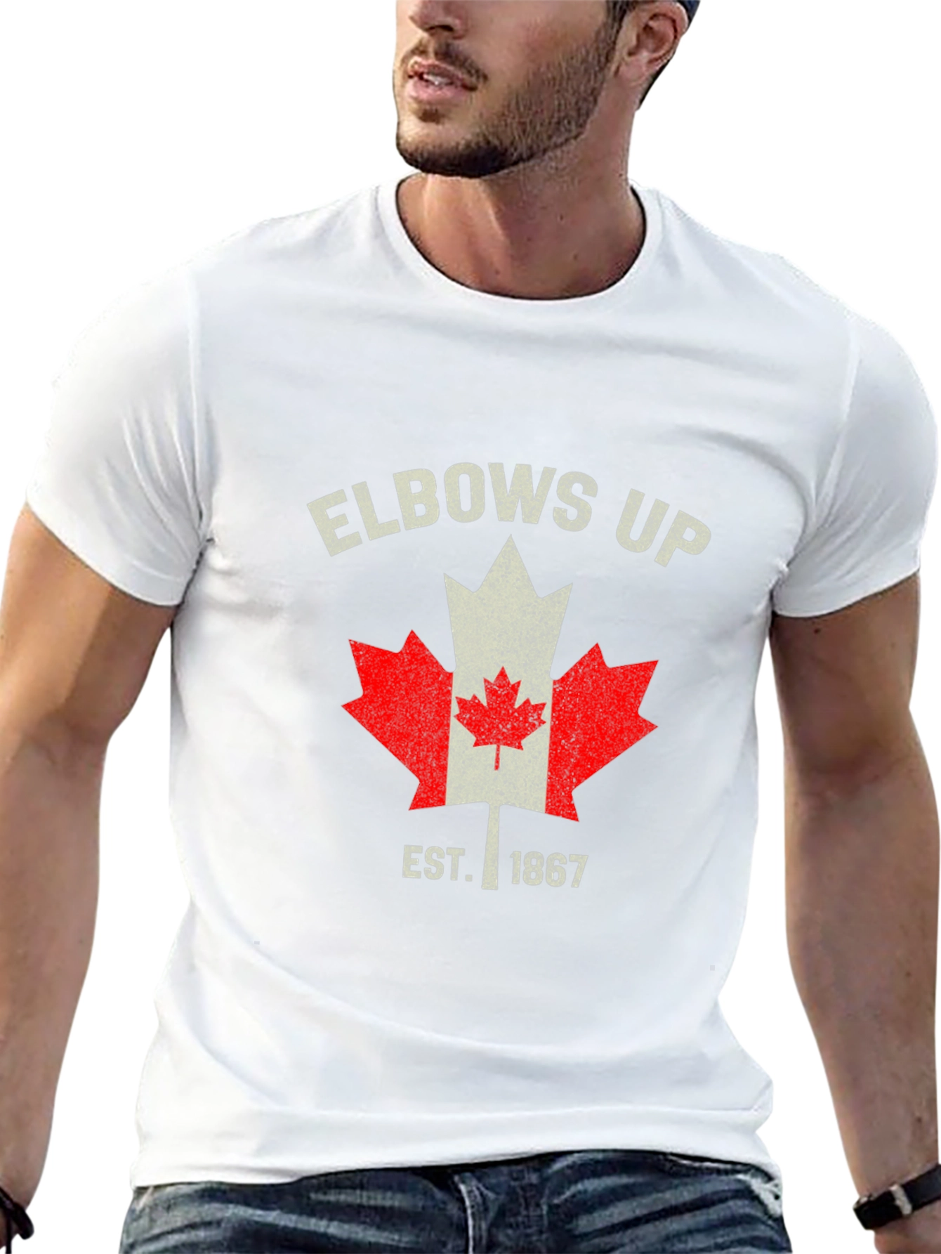 Elbows Up Canada Maple Leaf Est. 1867 T-Shirt