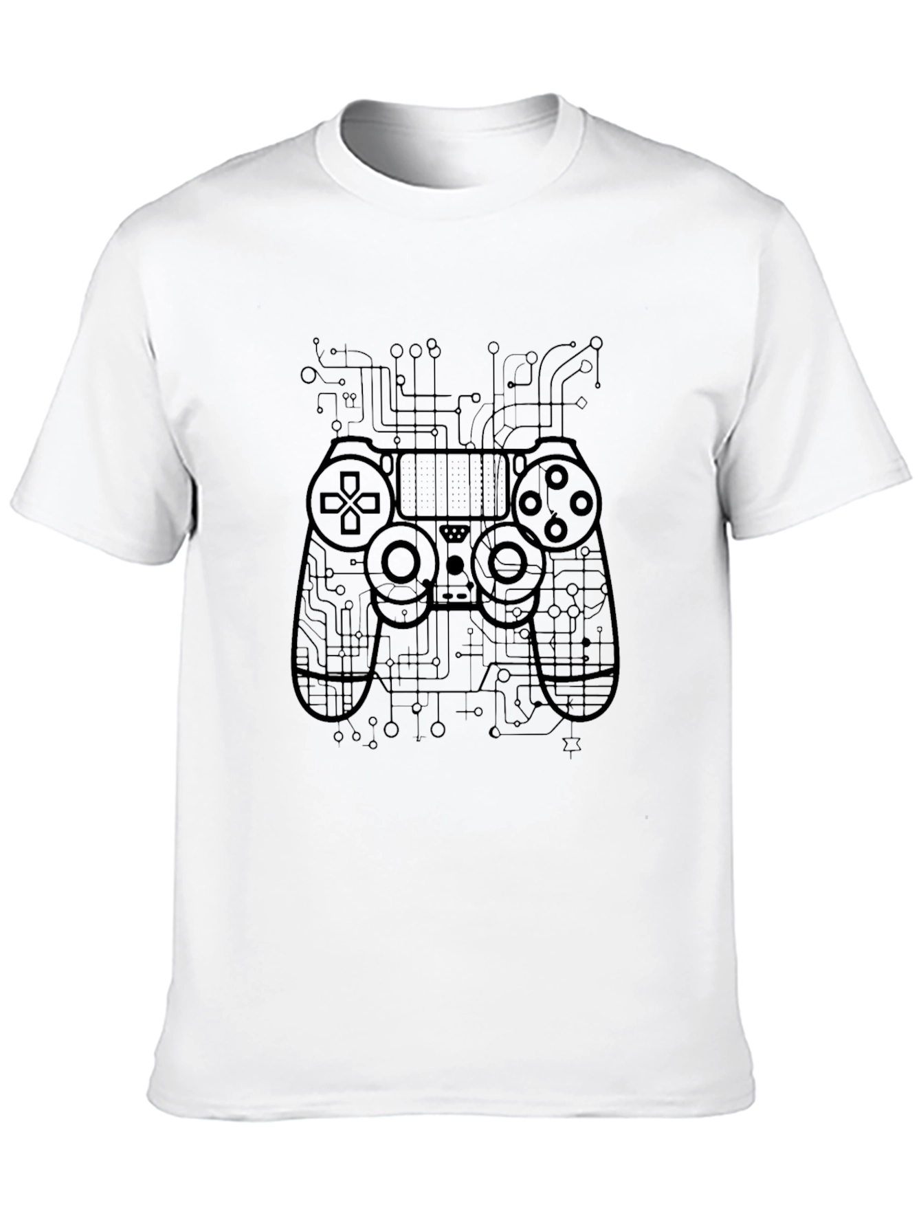 Gaming Controller Circuitry T-Shirt - Black