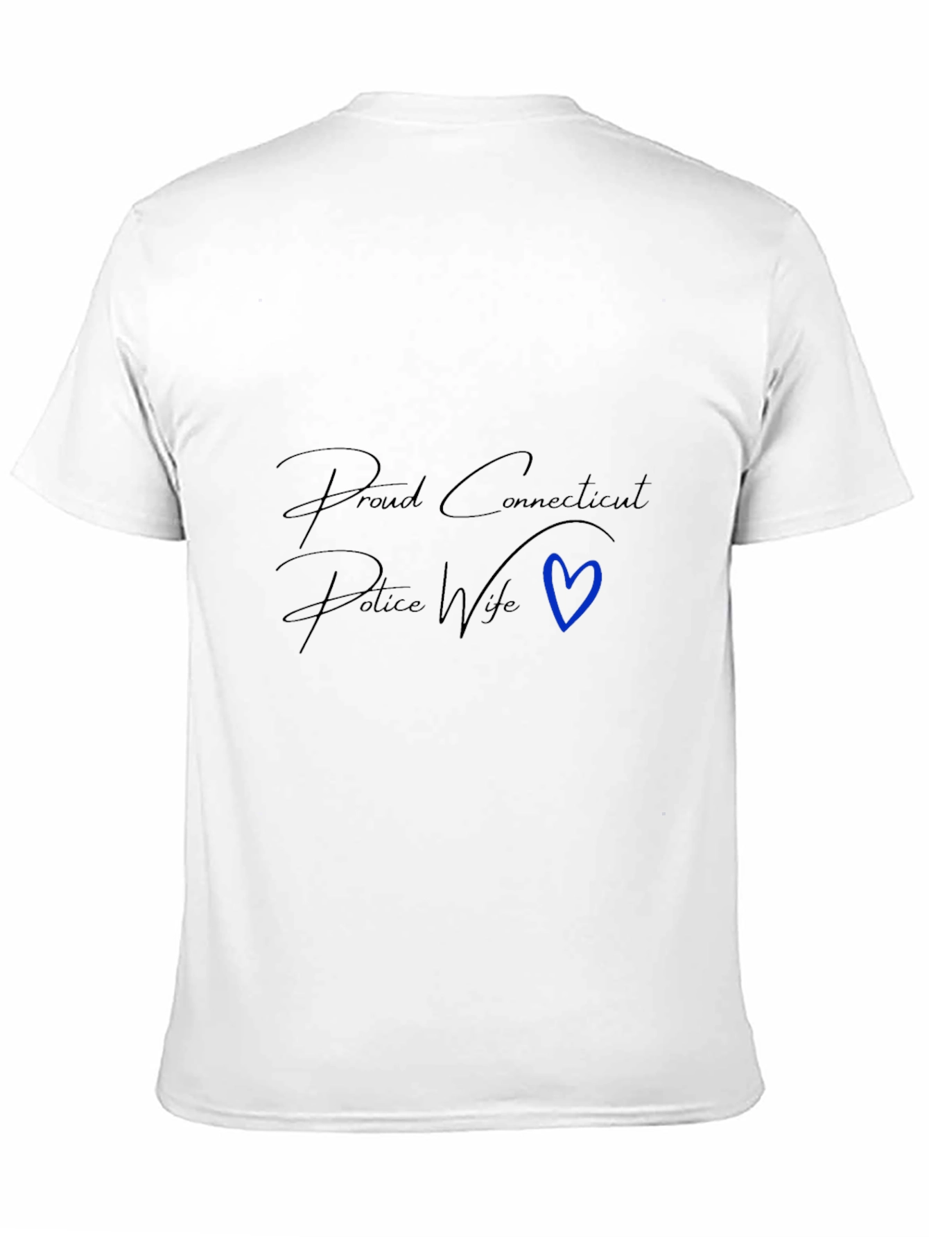 Proud Connecticut Police Wife Graphic Tee