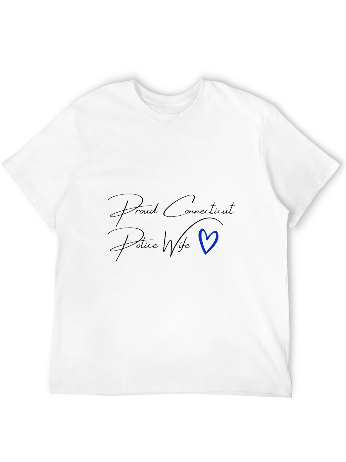 Proud Connecticut Police Wife Graphic Tee