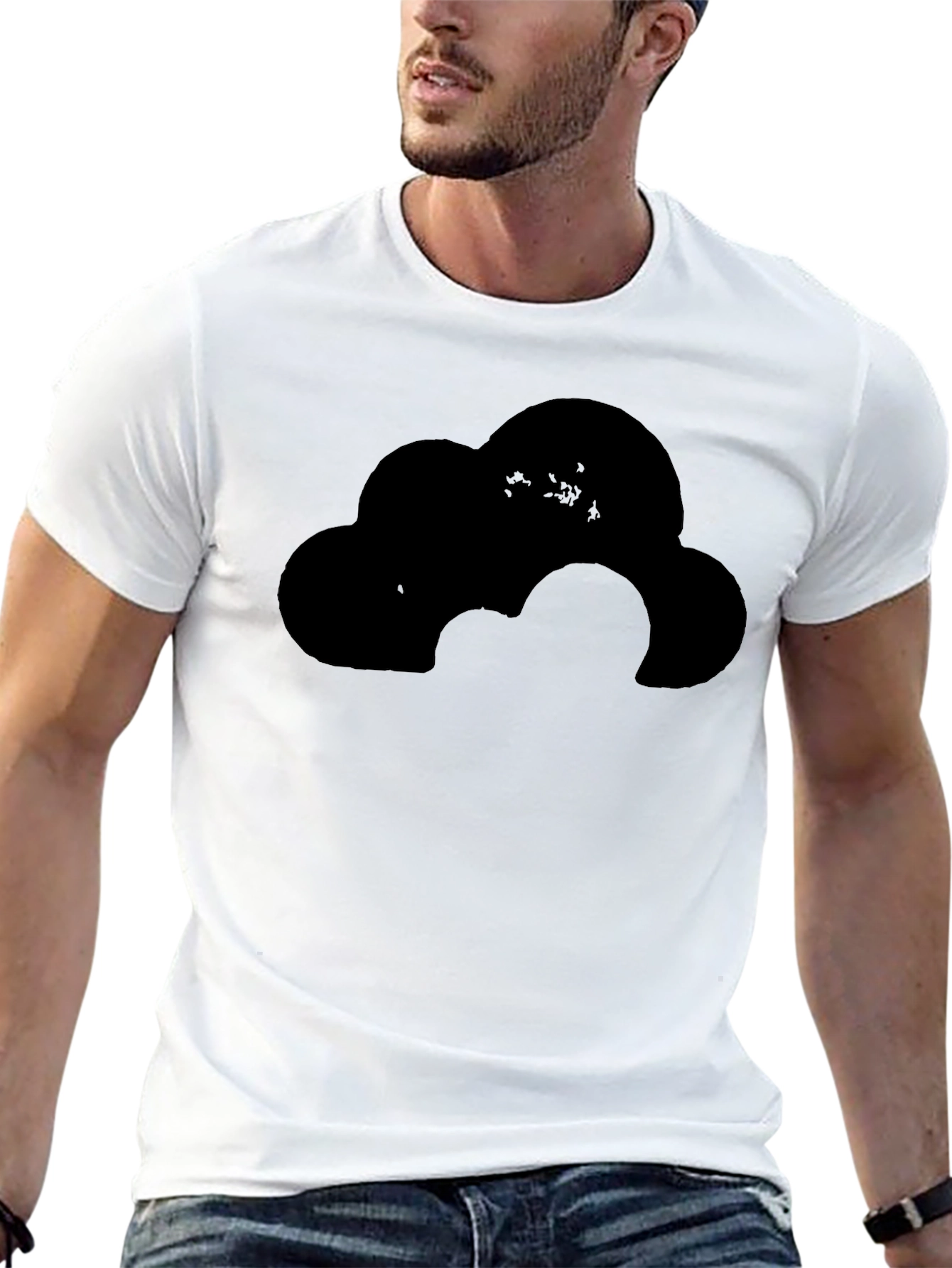 Cloud Graphic Black T-Shirt