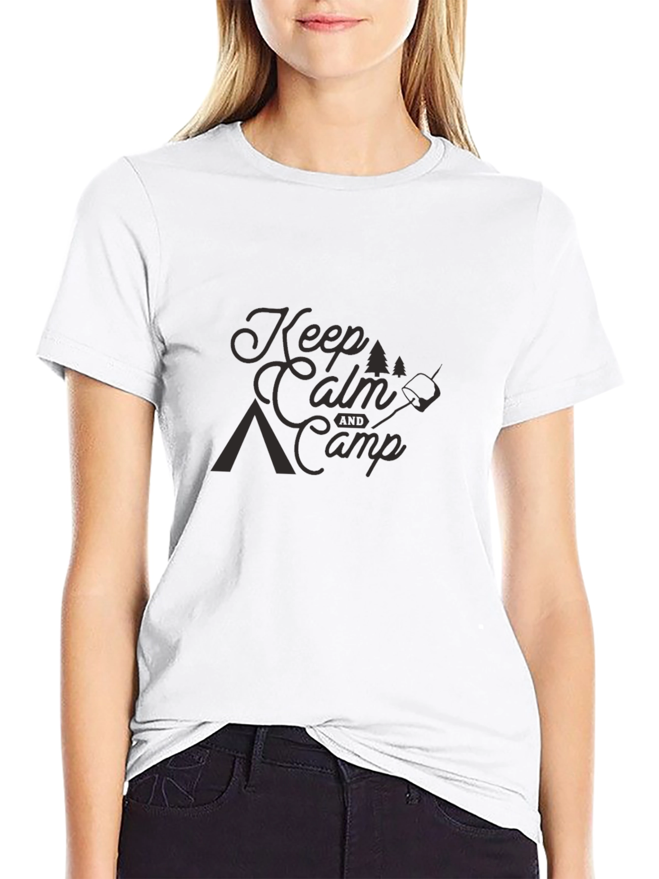 Keep Calm and Camp Black Tee