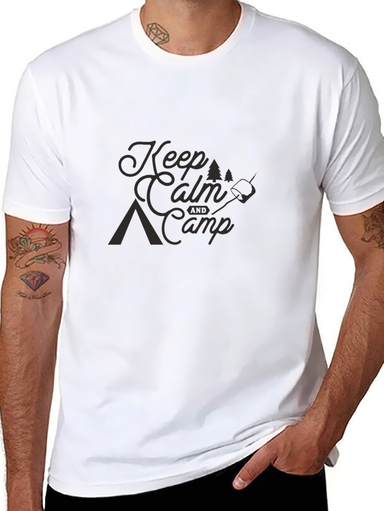 Keep Calm and Camp Black Tee