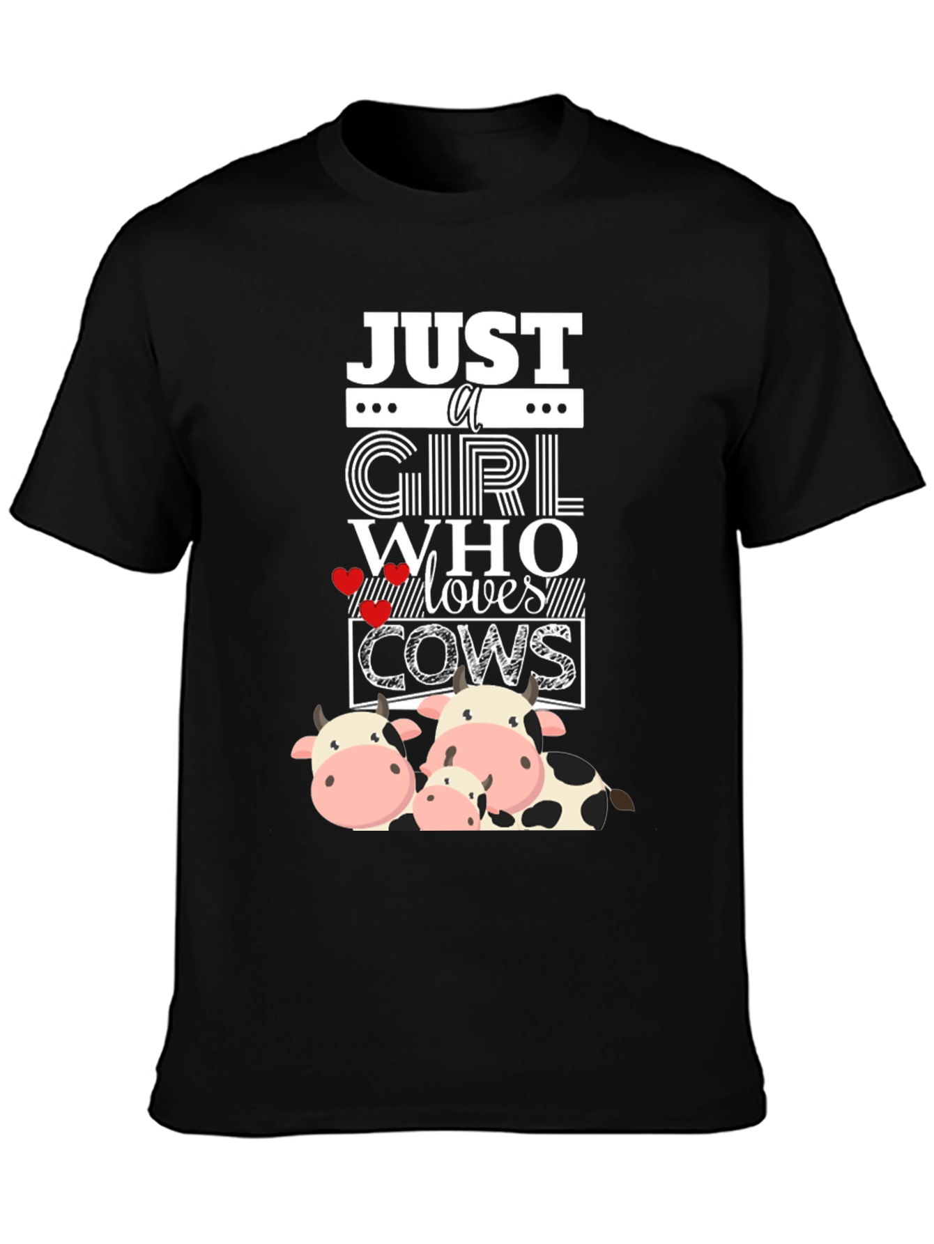 Just a Girl Who Loves Cows Graphic Tee