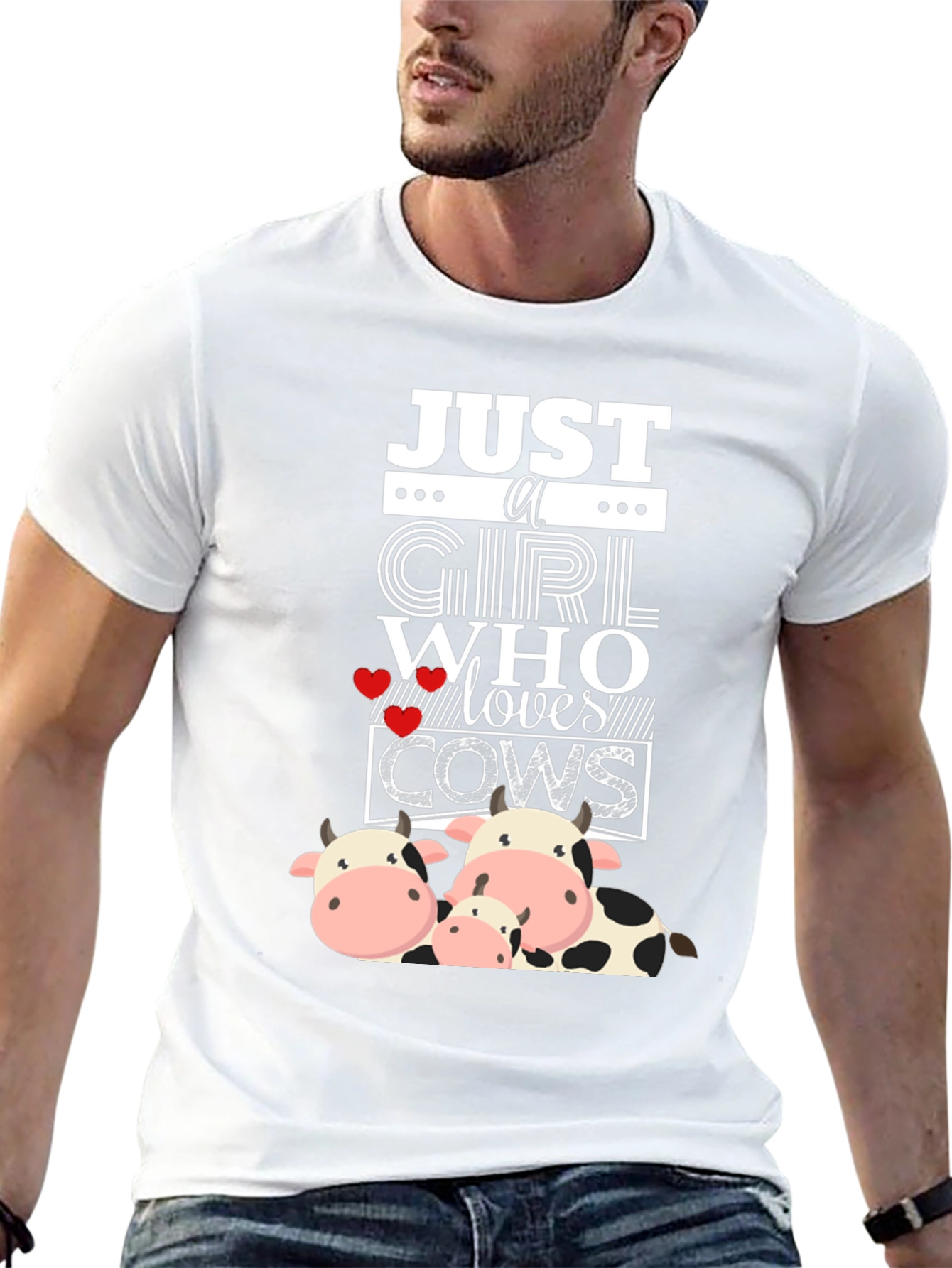 Just a Girl Who Loves Cows Graphic Tee