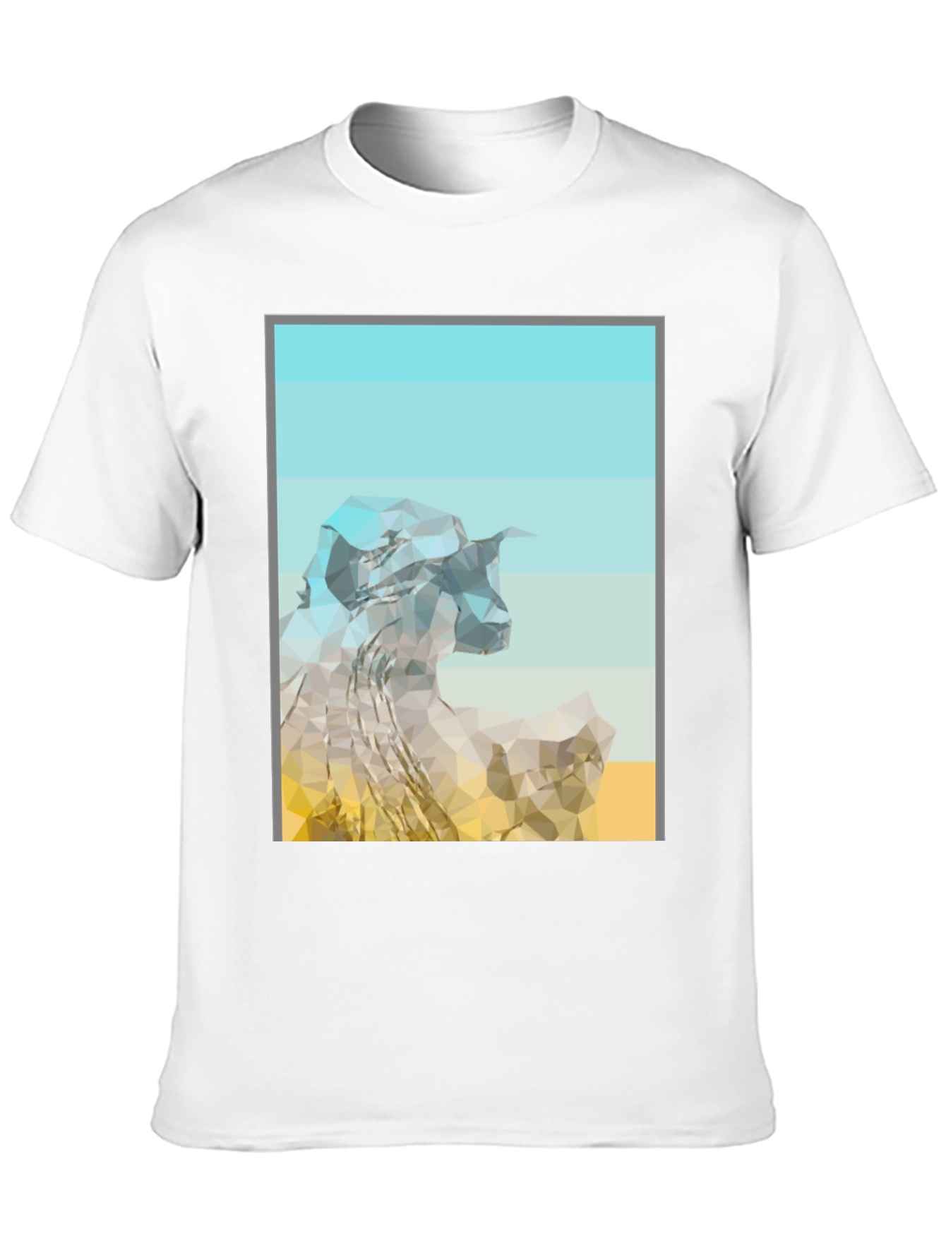 Abstract Mountain Graphic Tee - Modern Black T-Shirt