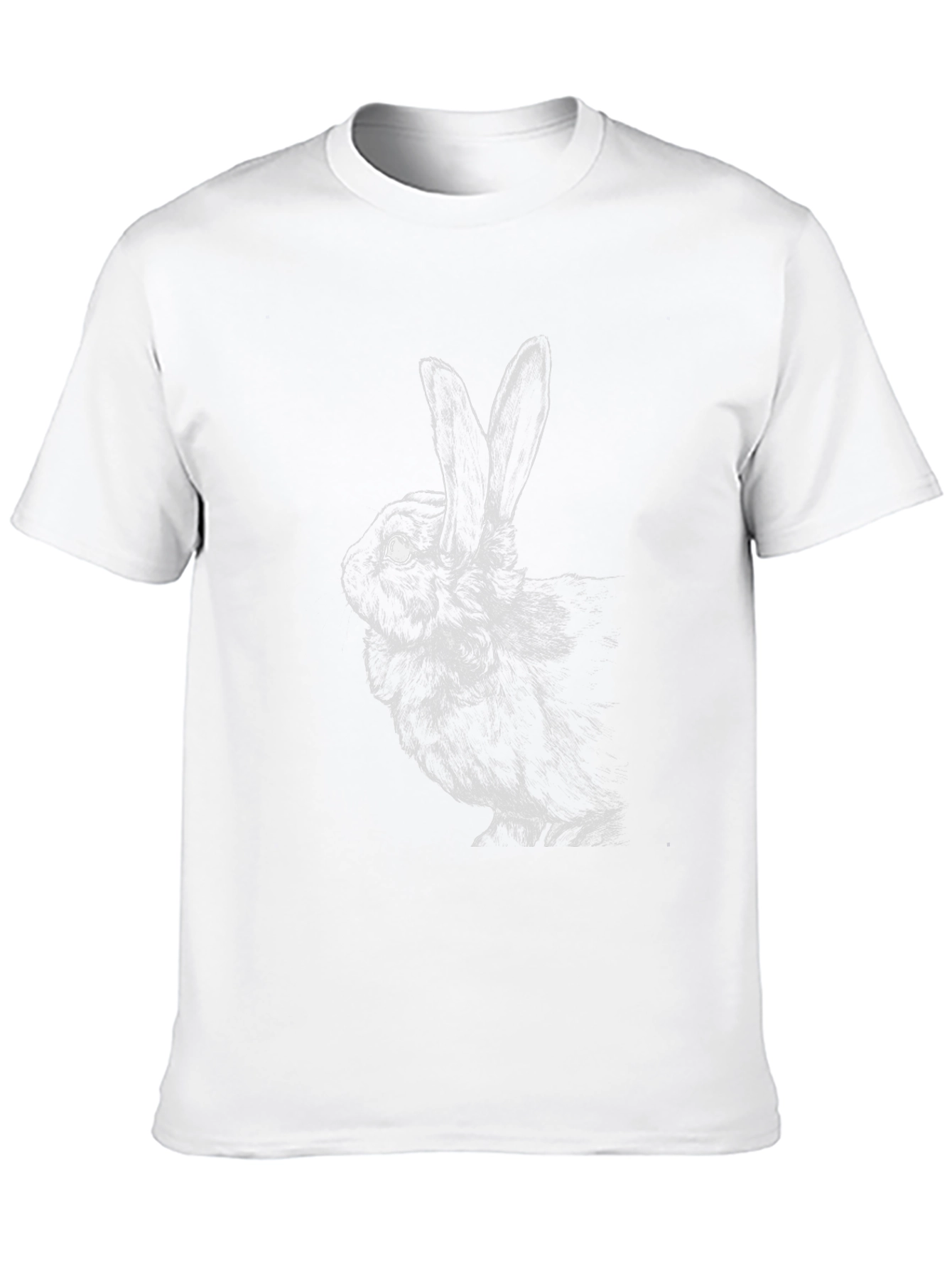 Black Rabbit Graphic Tee - Soft Cotton Blend