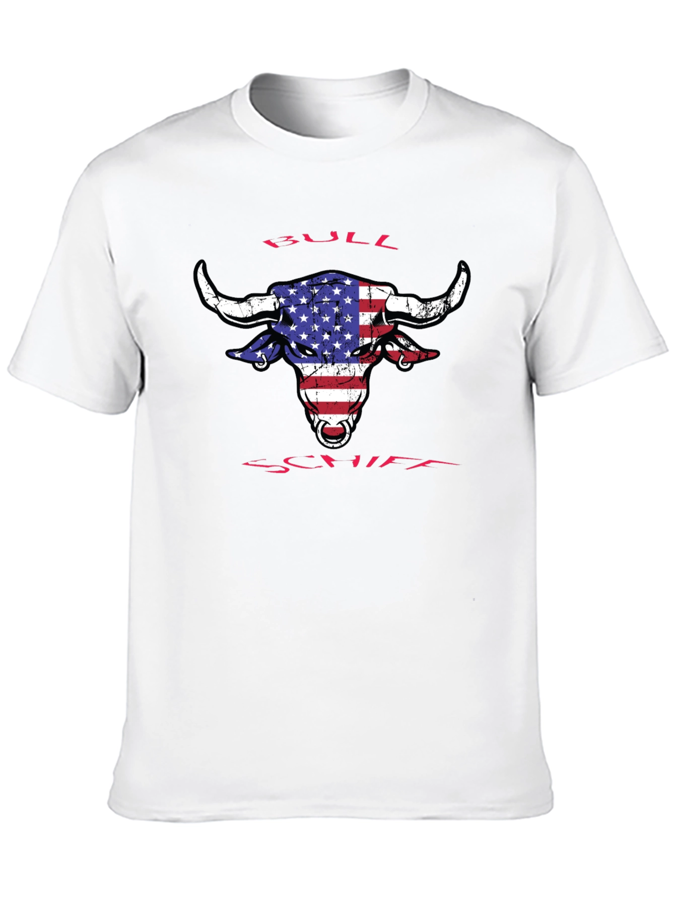 American Flag Bull T-Shirt - Patriotic Graphic Tee