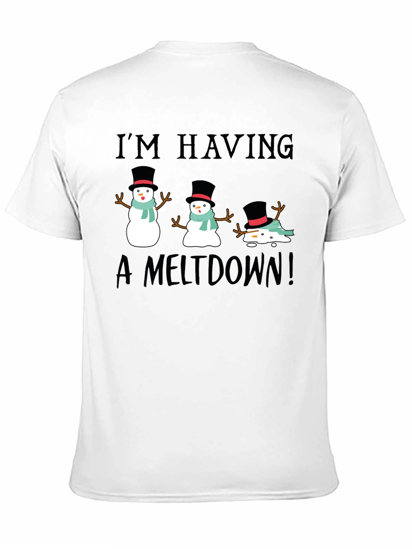 Funny Snowman Meltdown Graphic Tee