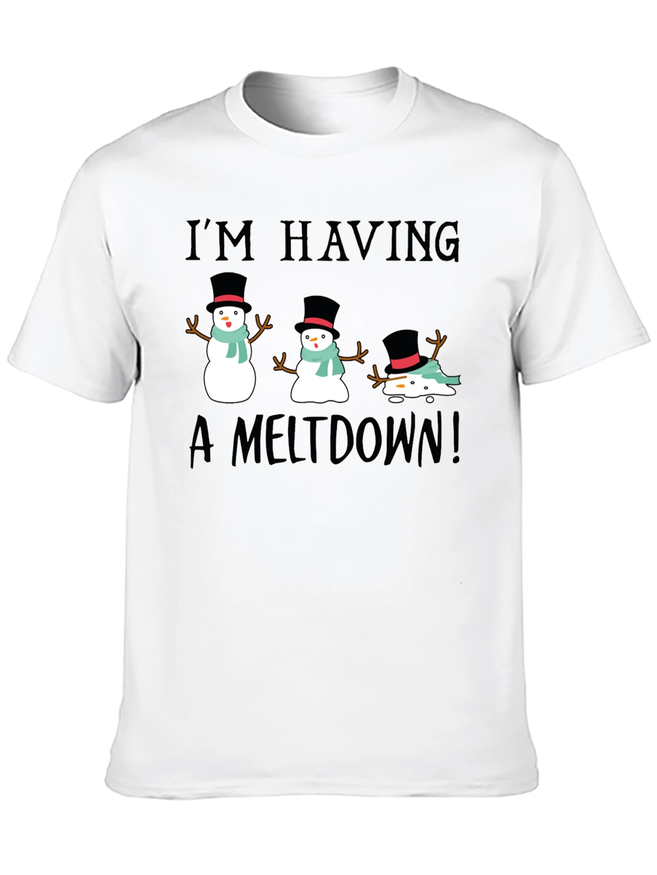 Funny Snowman Meltdown Graphic Tee