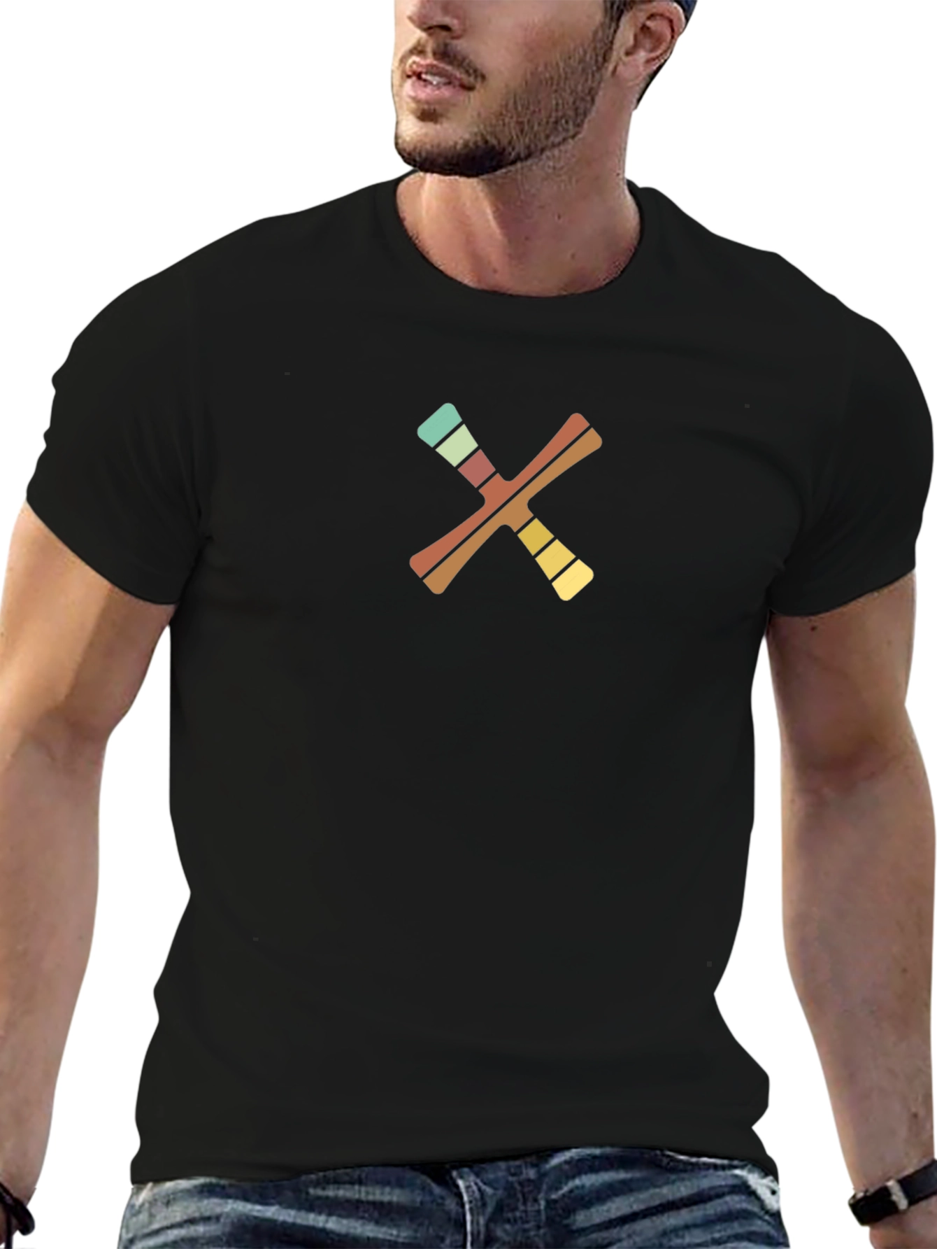 Retro X Graphic Black T-Shirt