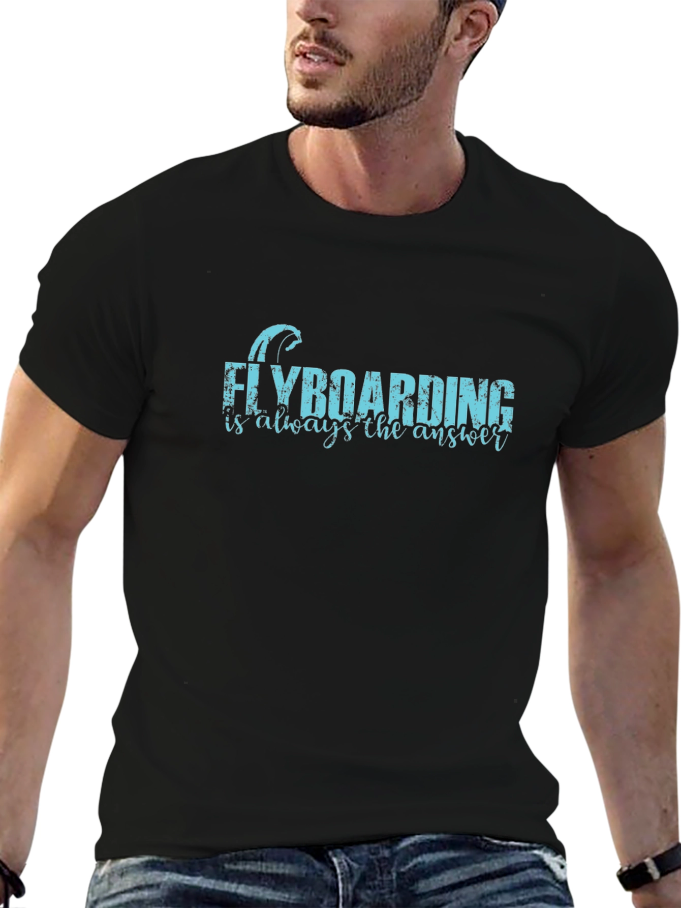 Flyboarding T-Shirt - Always the Answer Black Tee