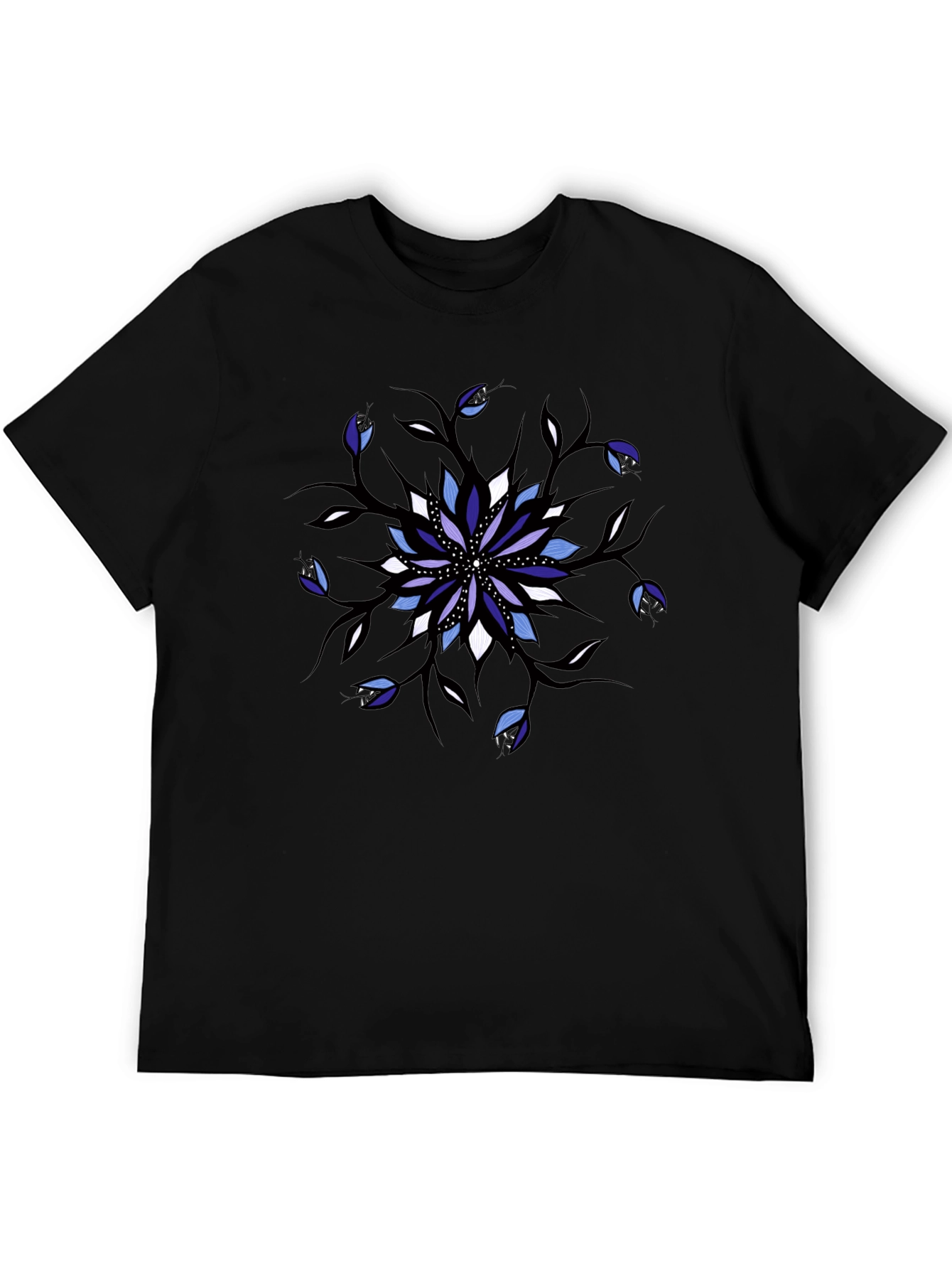Abstract Floral Graphic Print Tee