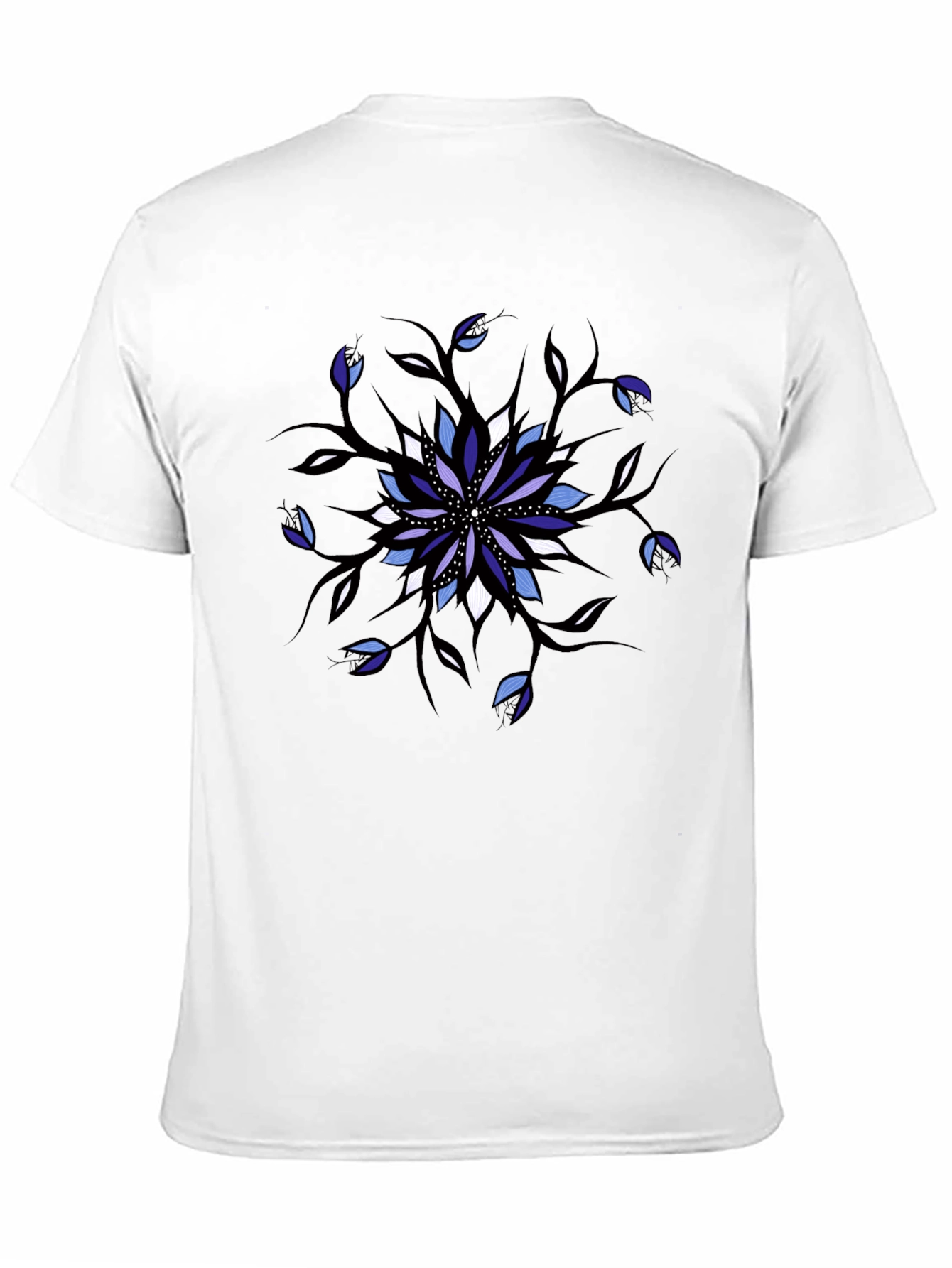 Abstract Floral Graphic Print Tee