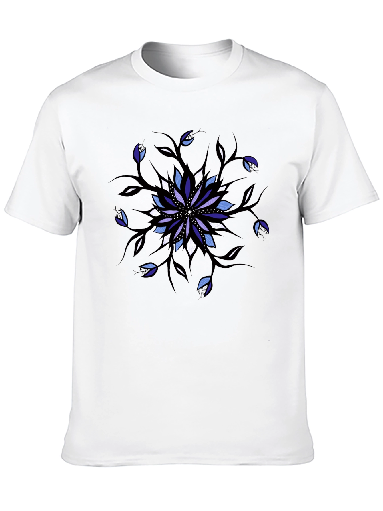 Abstract Floral Graphic Print Tee