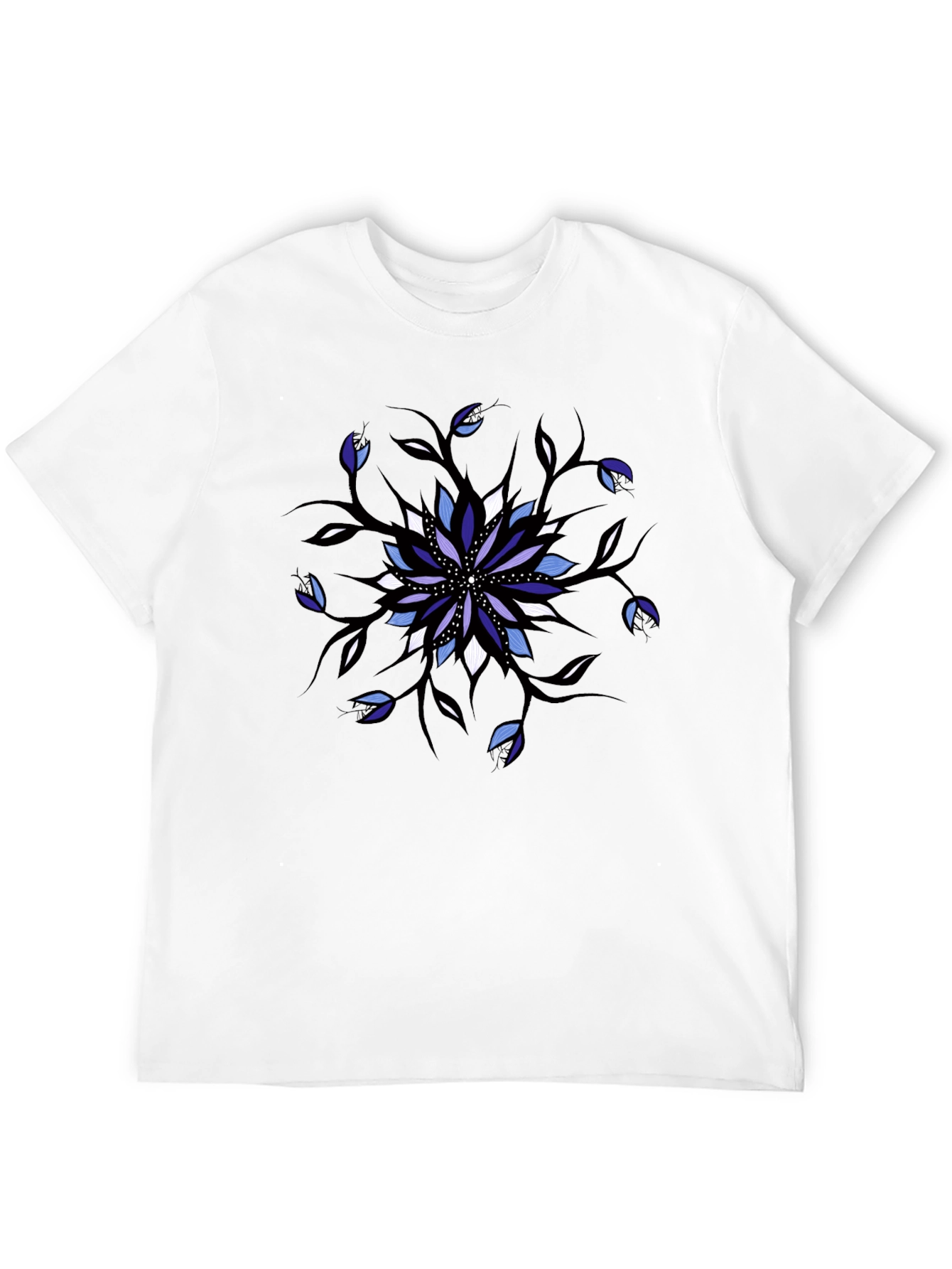 Abstract Floral Graphic Print Tee