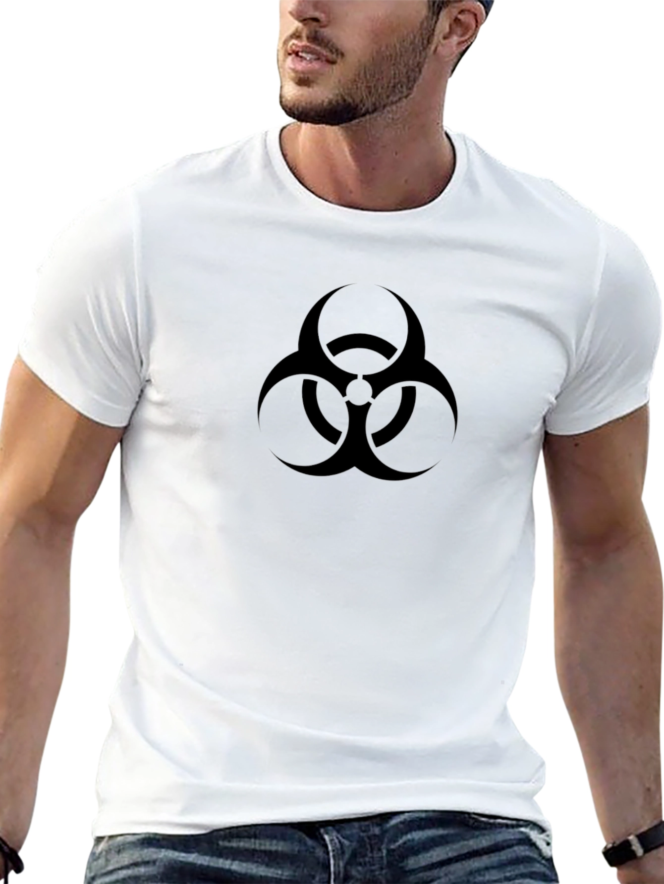 Biohazard Symbol Graphic Black T-Shirt