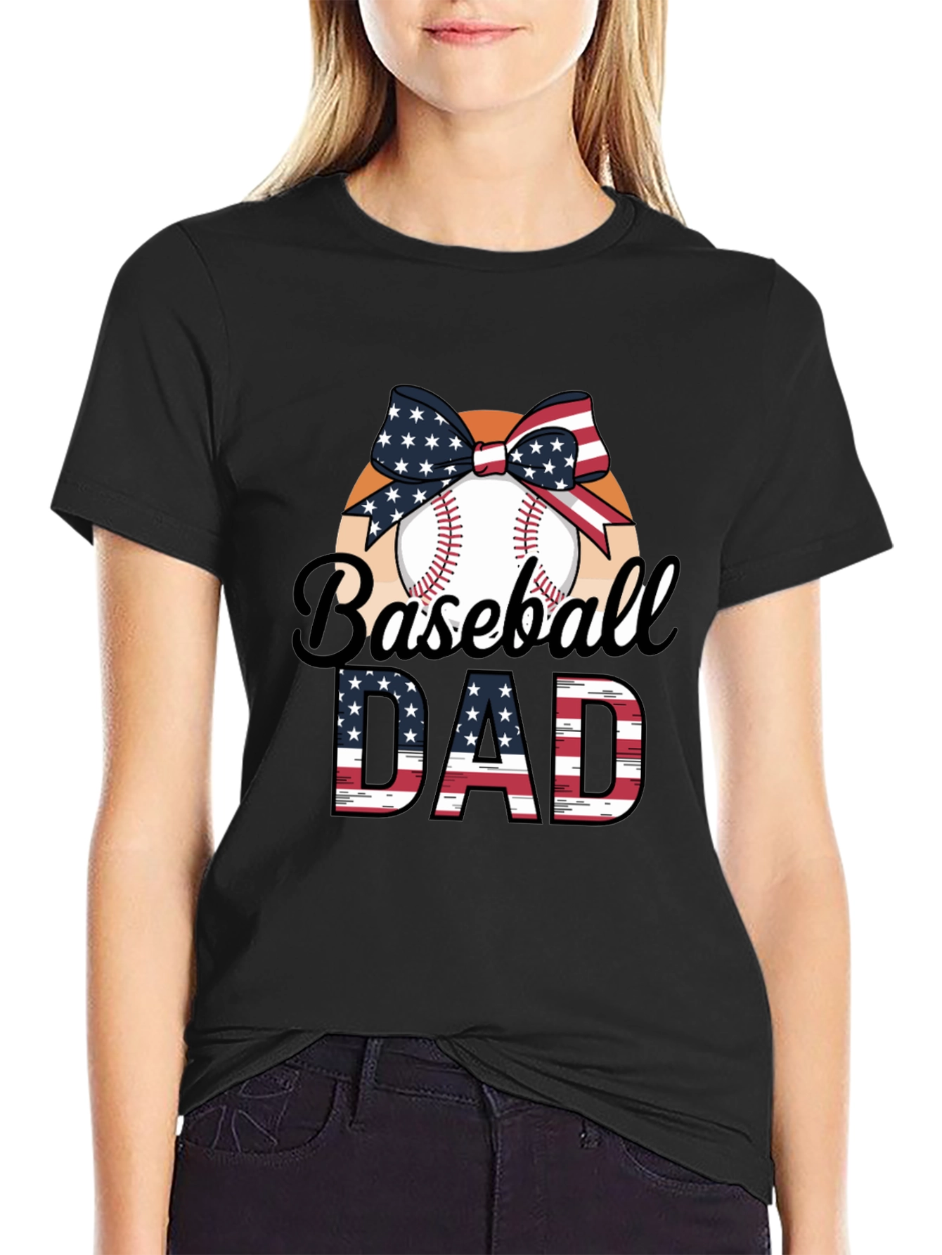 Baseball Dad Patriotic T-Shirt