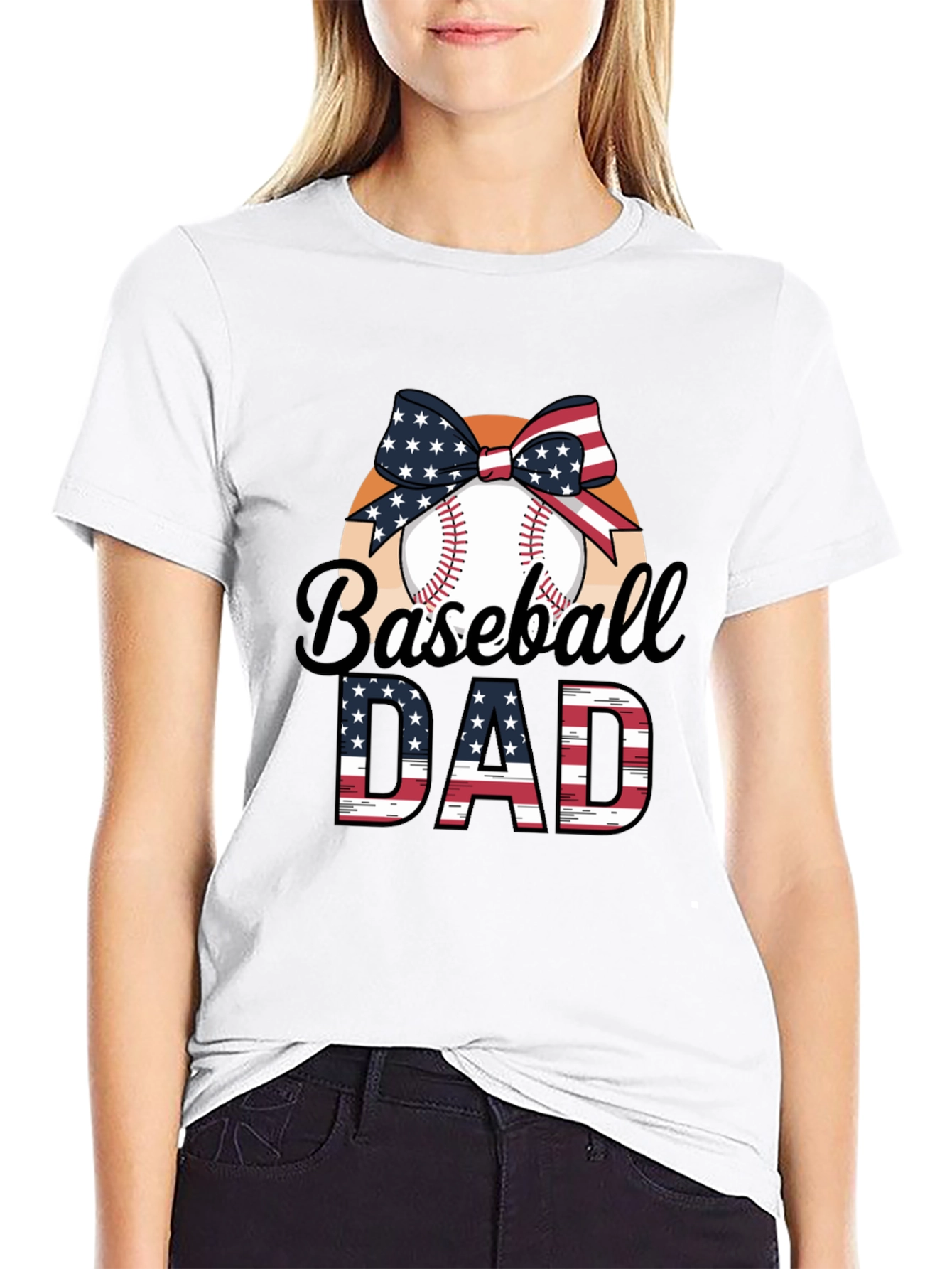 Baseball Dad Patriotic T-Shirt