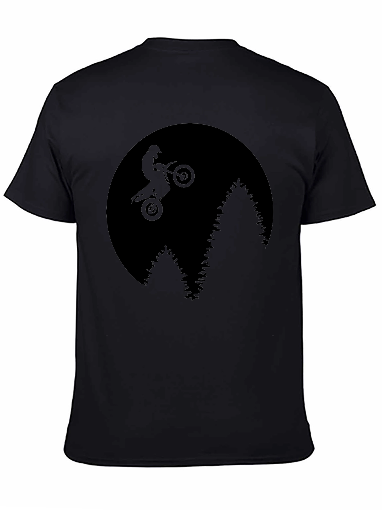 Motorcross Silhouette Graphic Tee - Black