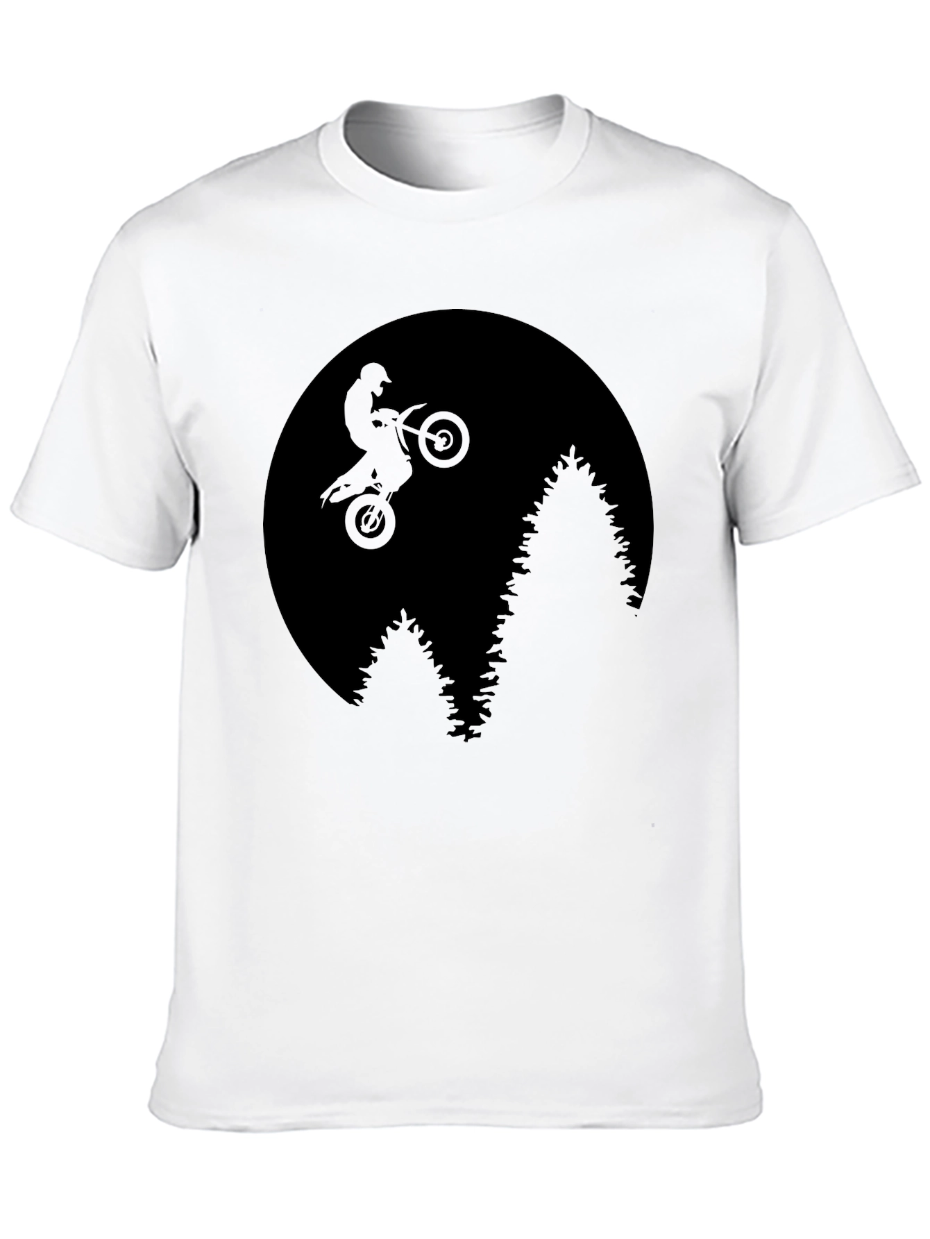 Motorcross Silhouette Graphic Tee - Black