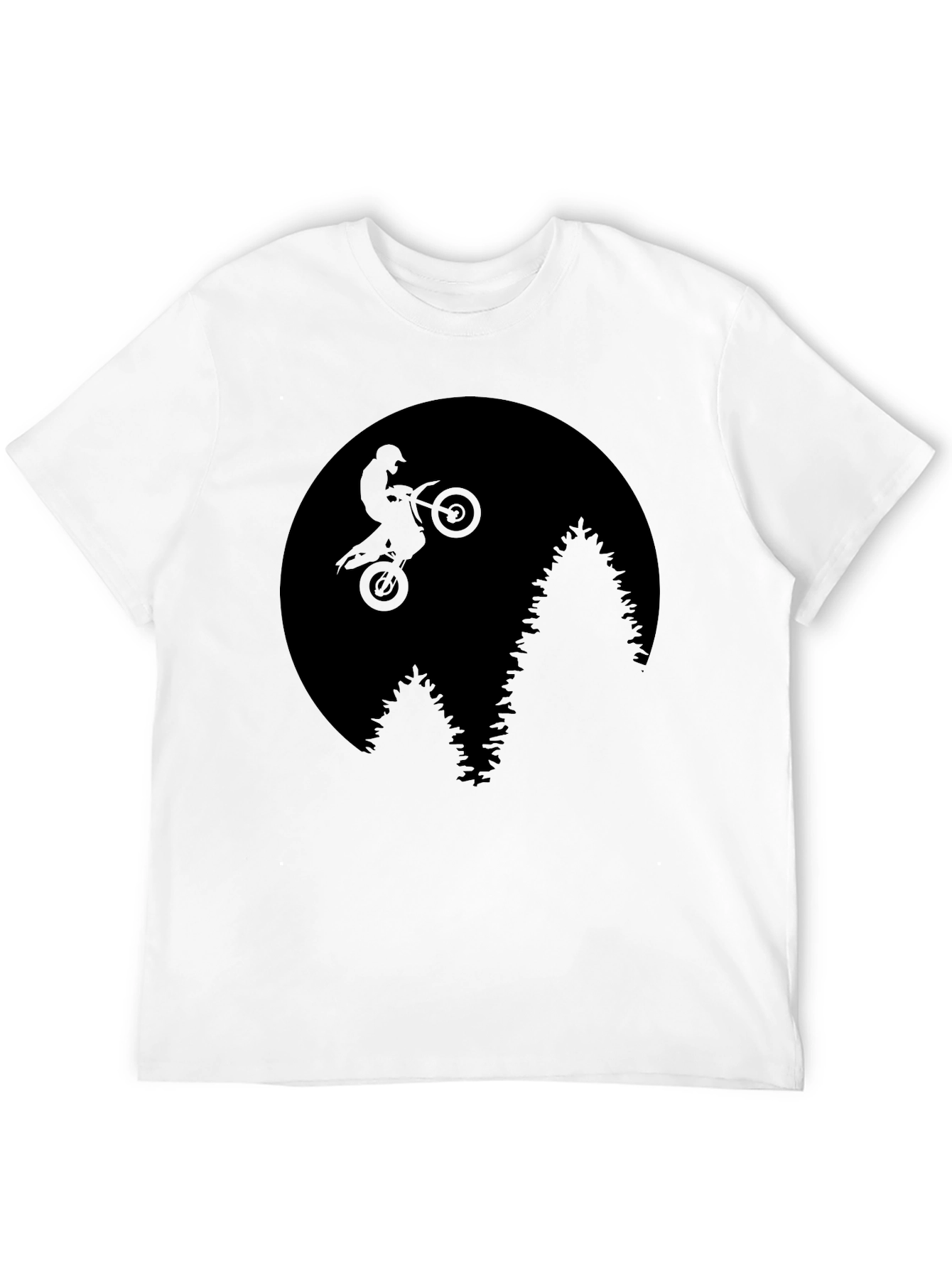 Motorcross Silhouette Graphic Tee - Black