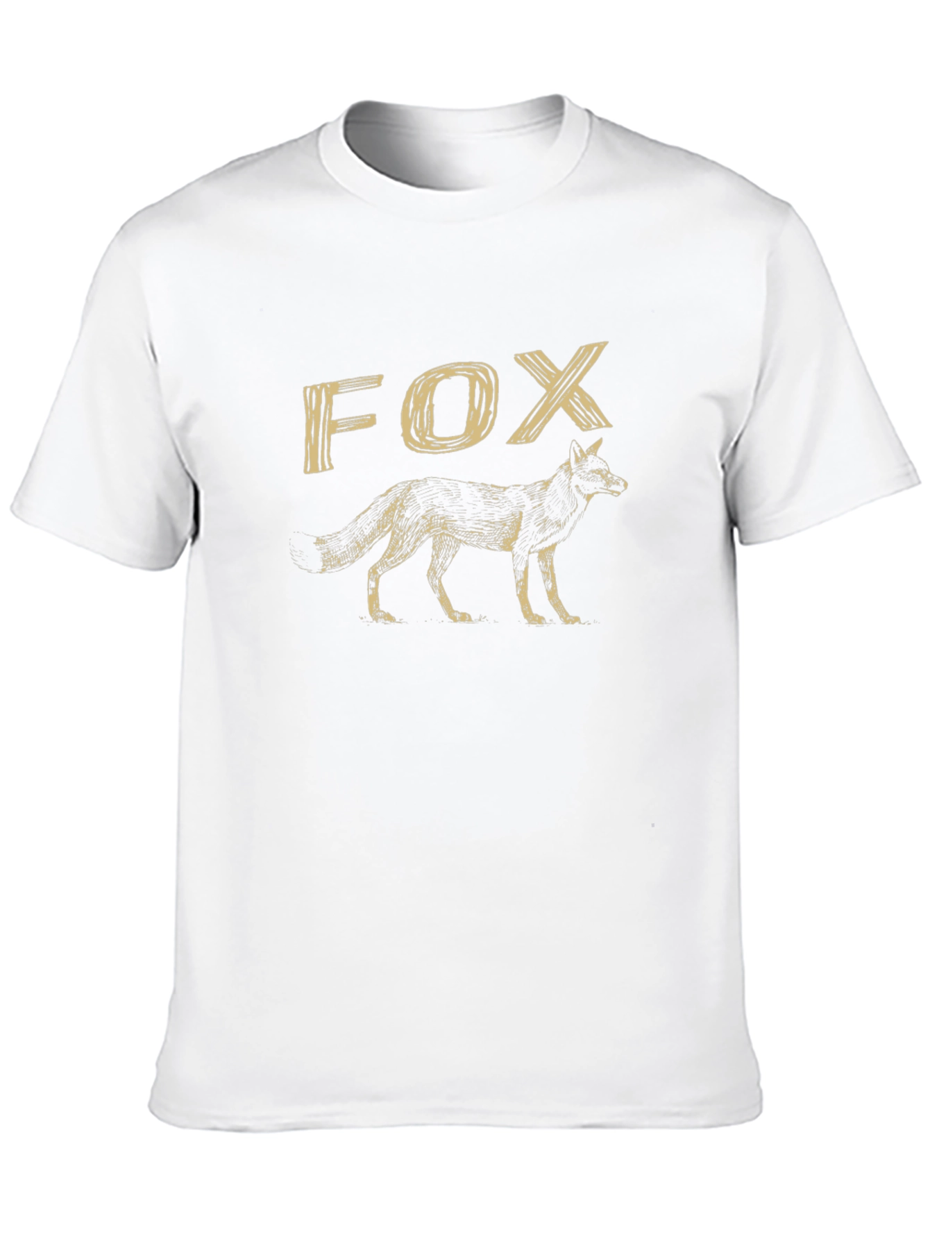 Cool Fox Graphic Print Black T-Shirt