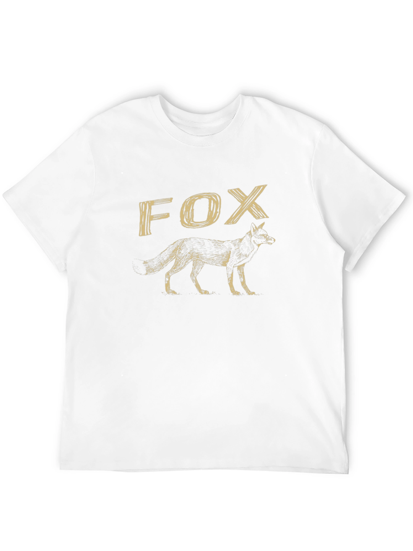 Cool Fox Graphic Print Black T-Shirt
