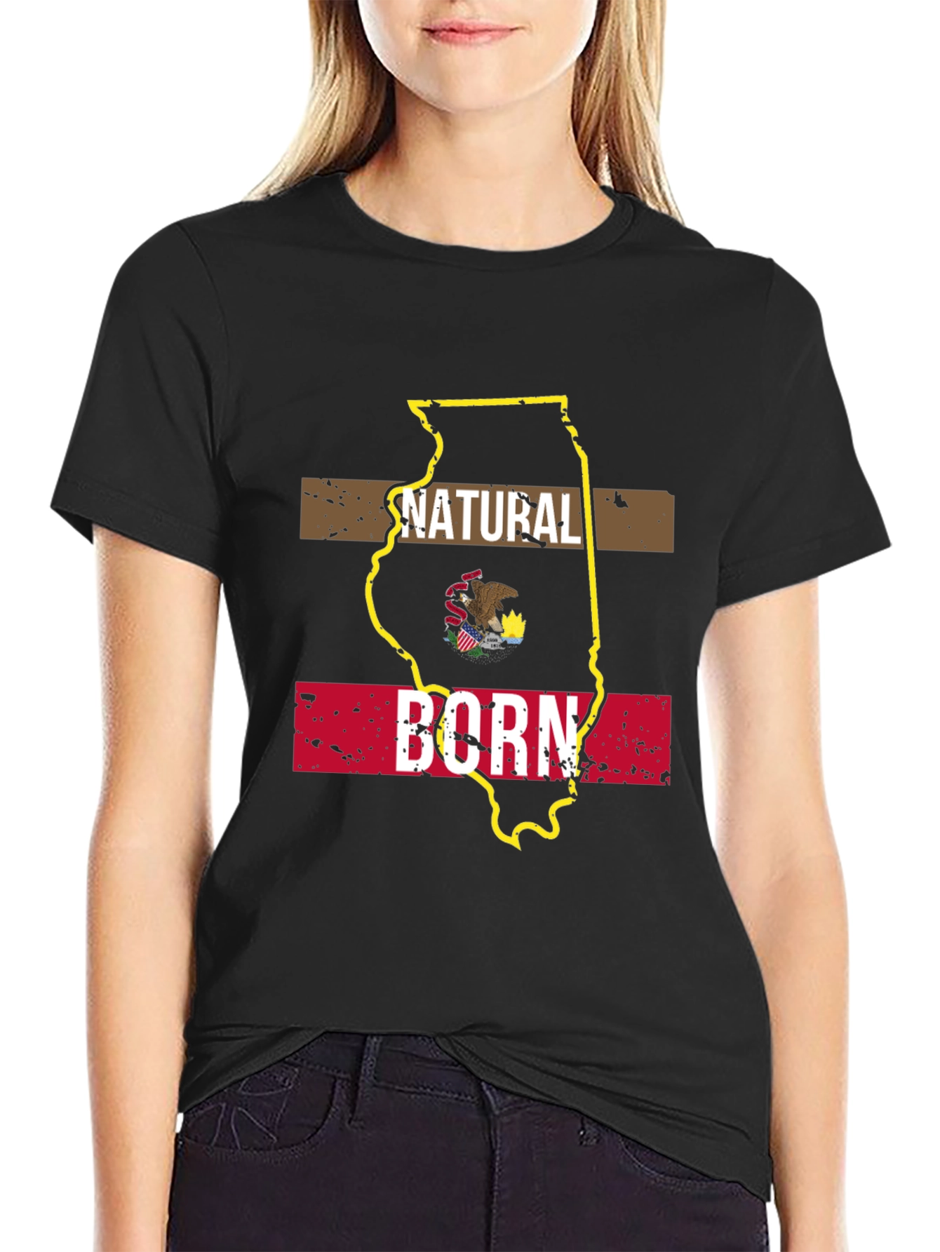 Natural Born Illinois State Pride T-Shirt