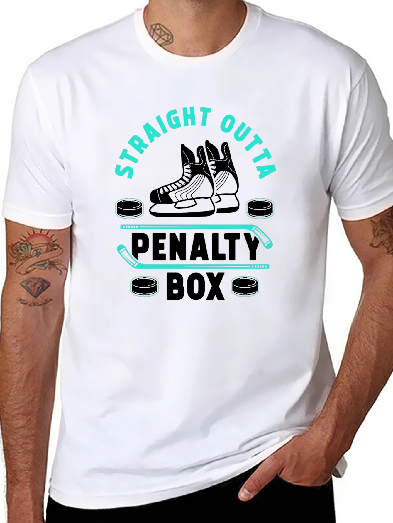 Straight Outta Penalty Box Hockey T-Shirt