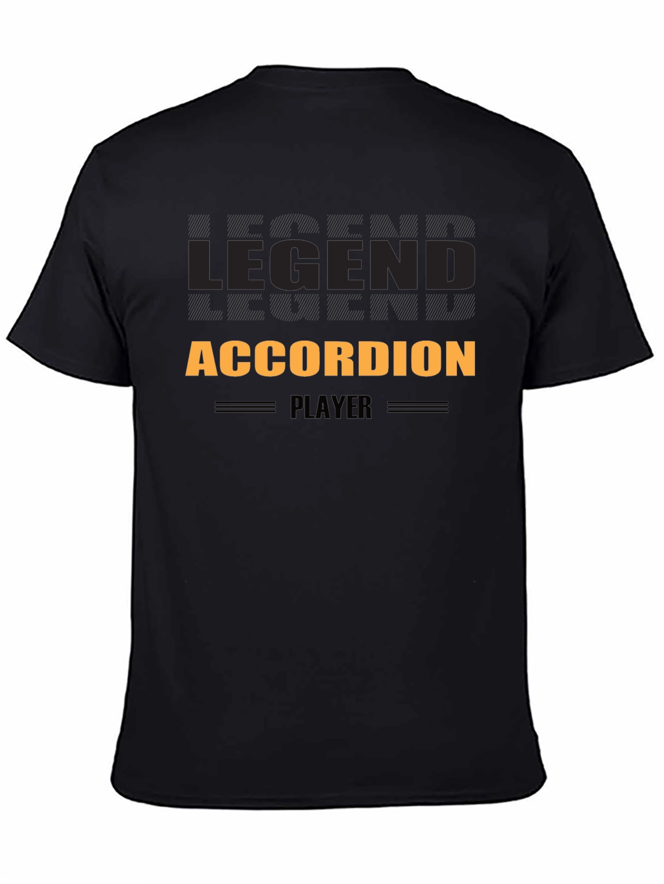 Legend Accordion Player T-Shirt - Black