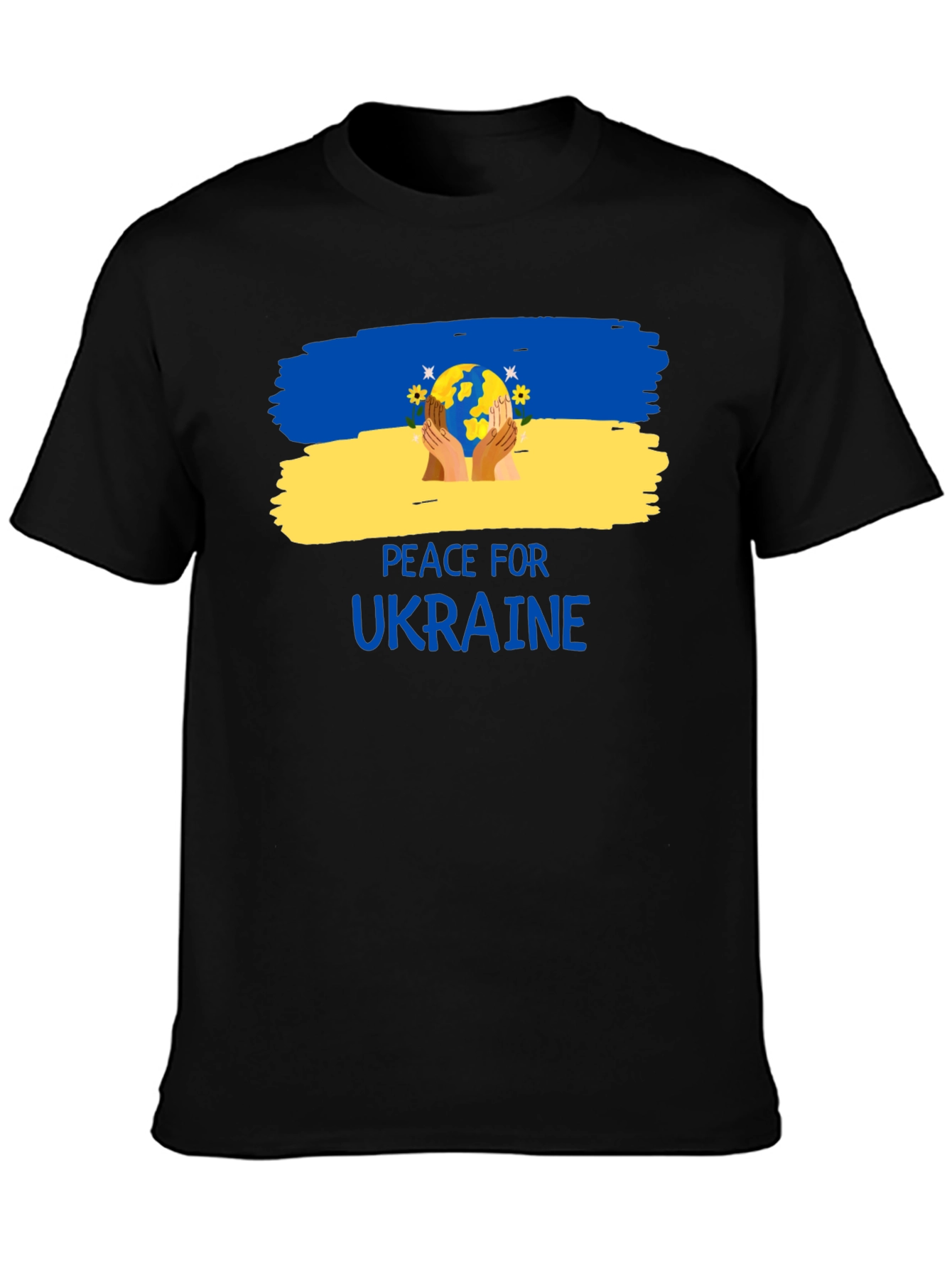 Peace for Ukraine T-Shirt - Unisex Black Tee
