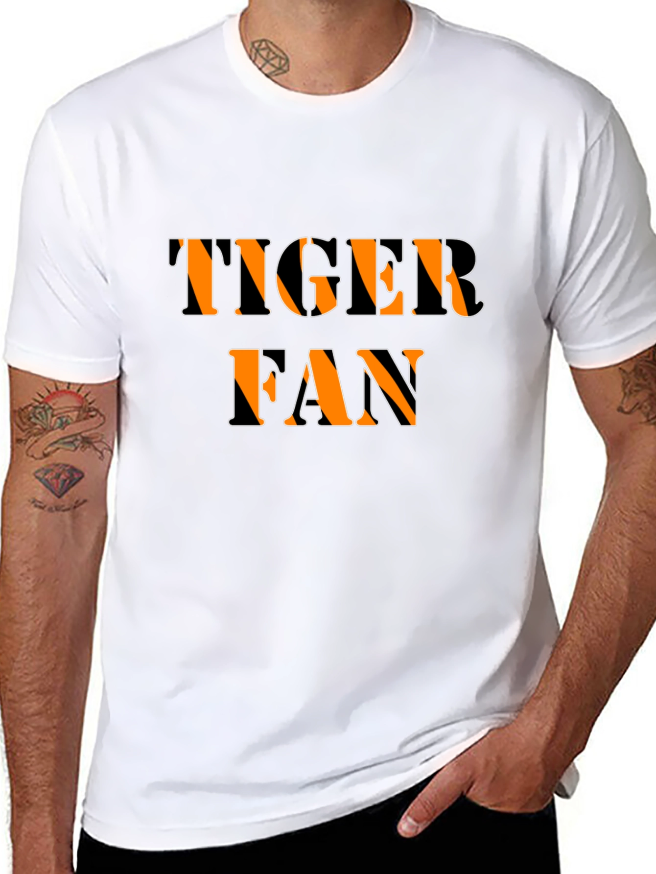 Tiger Fan T-Shirt - Black Graphic Tee